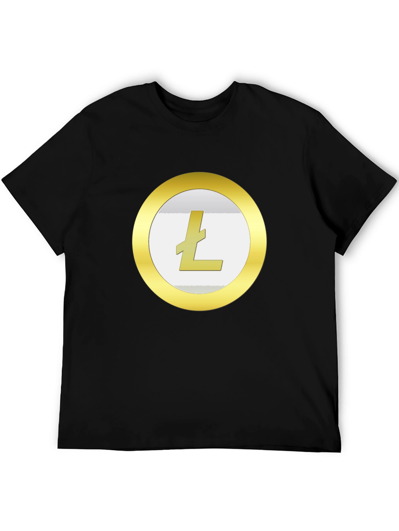 Litecoin Crypto T-Shirt - Gold Coin Design