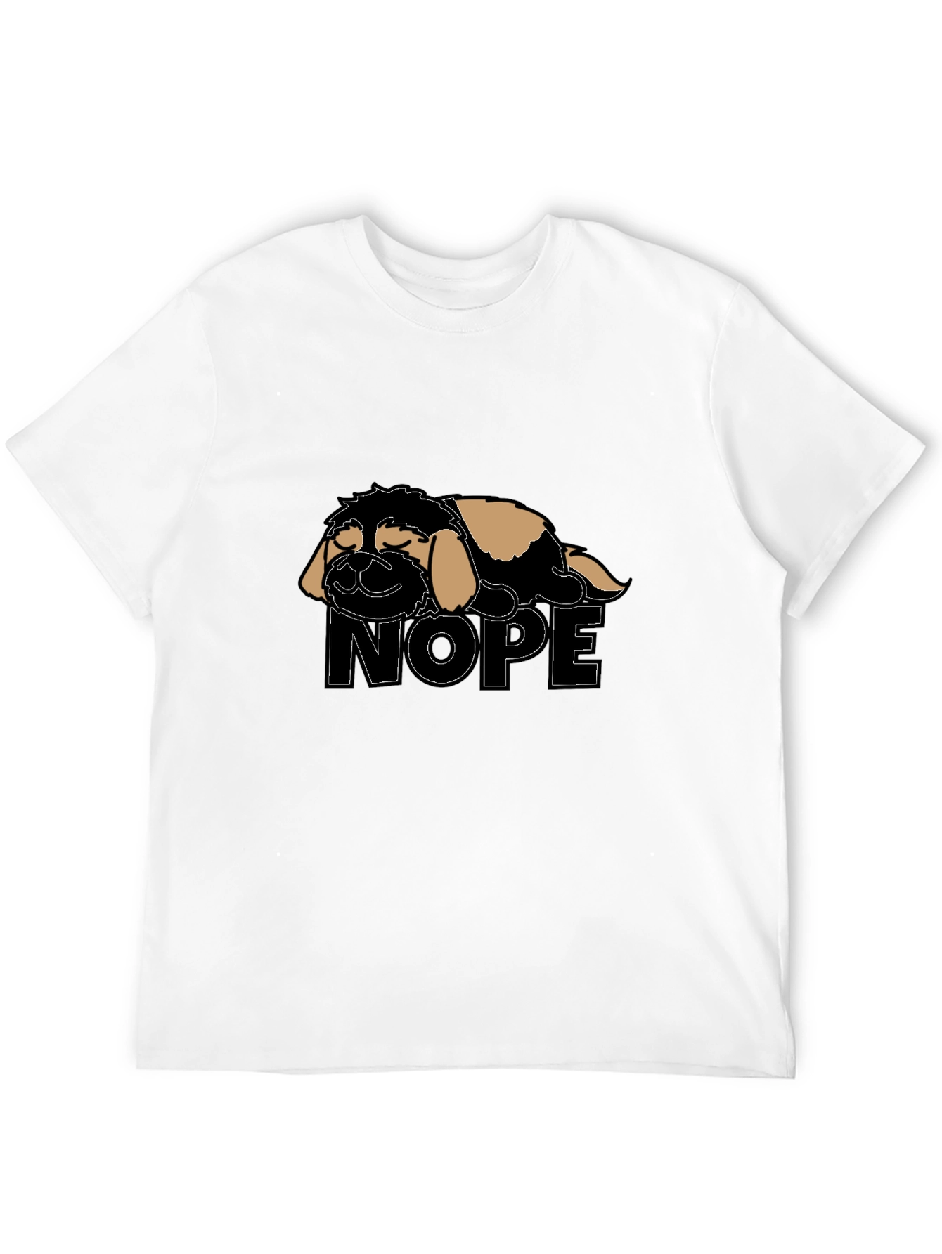 Nope Lazy Dog T-Shirt - Relaxed Fit