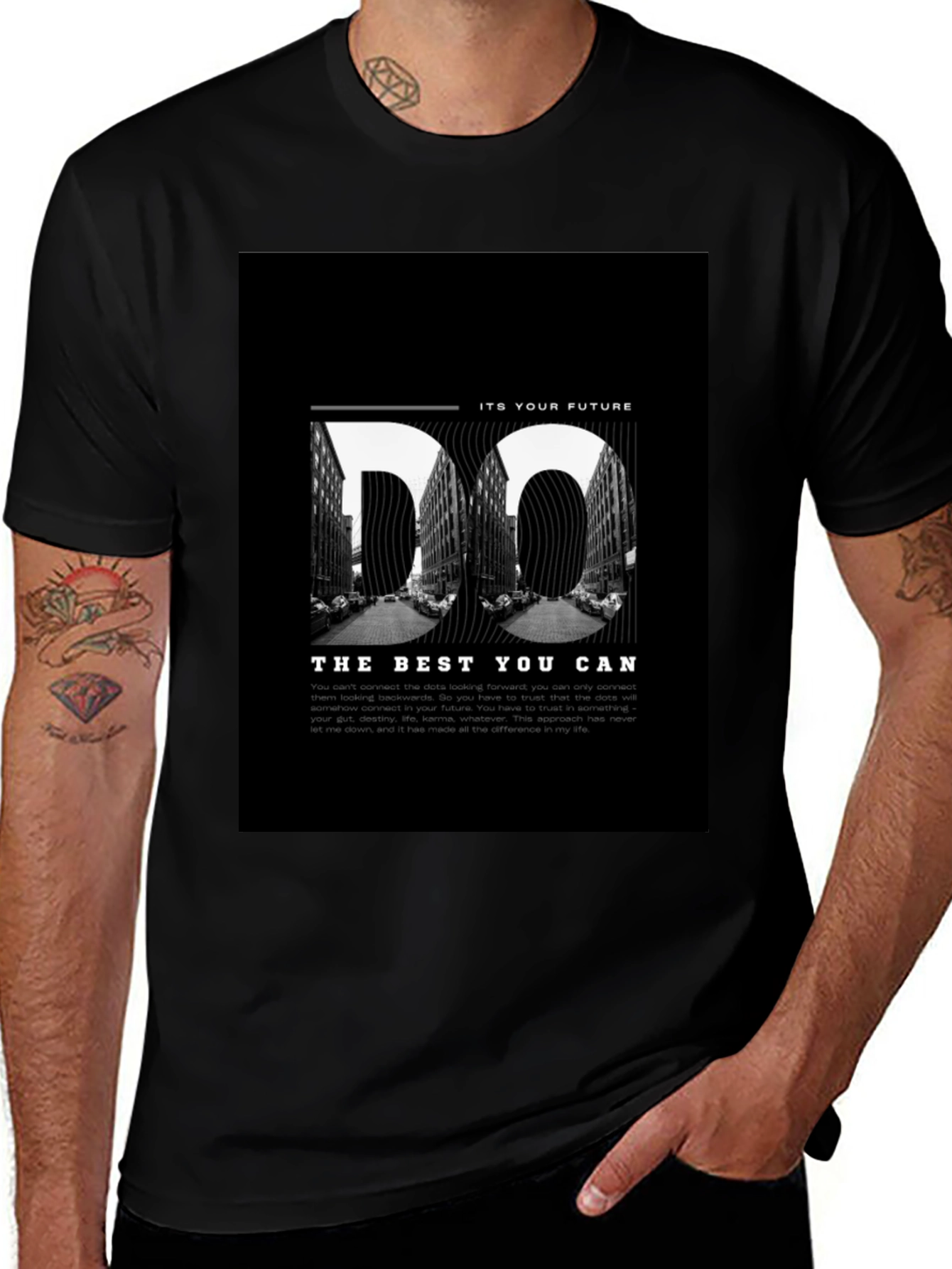 Do The Best You Can Motivational Black T-Shirt