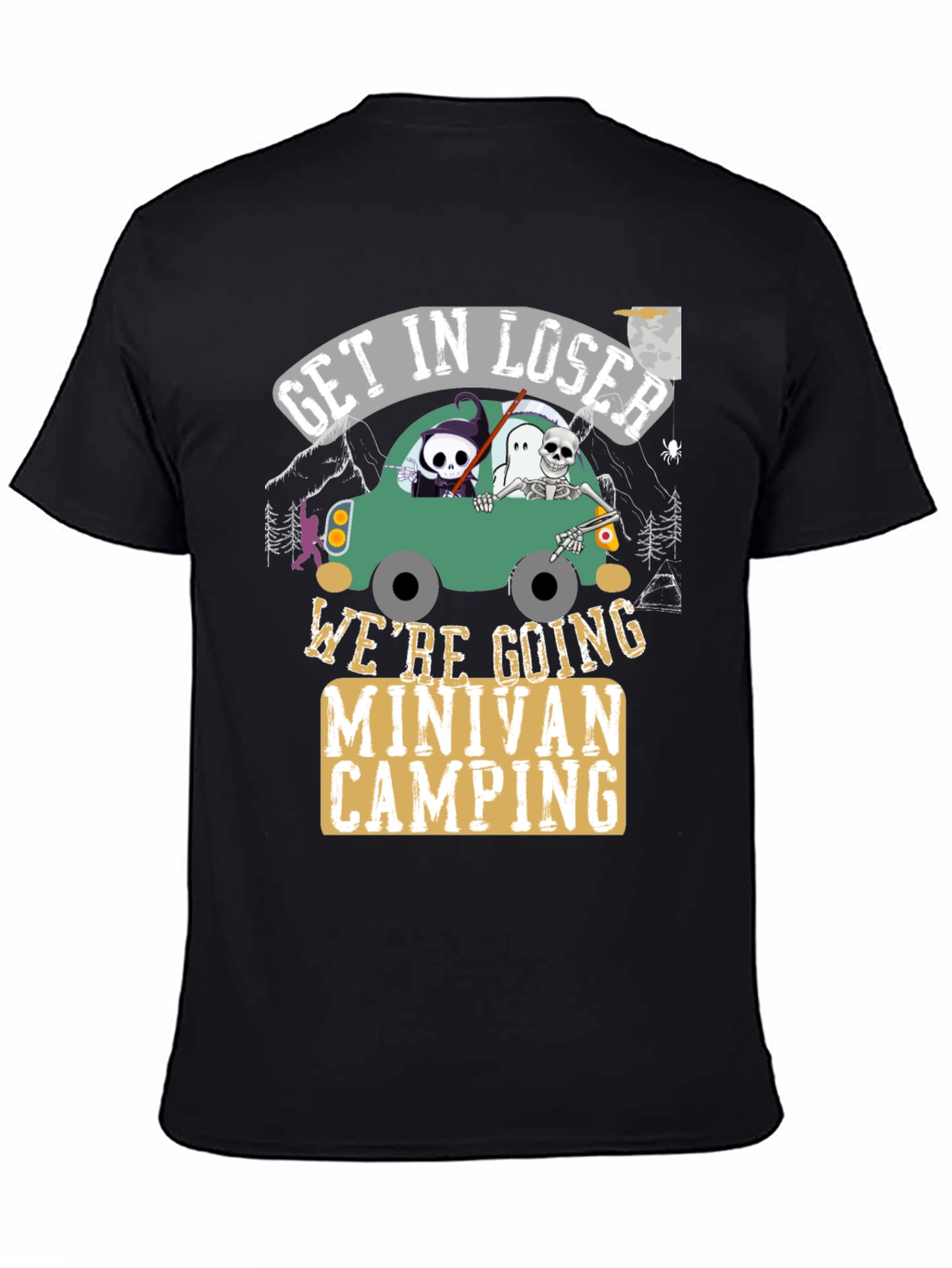 Get In Loser Minivan Camping Graphic Tee