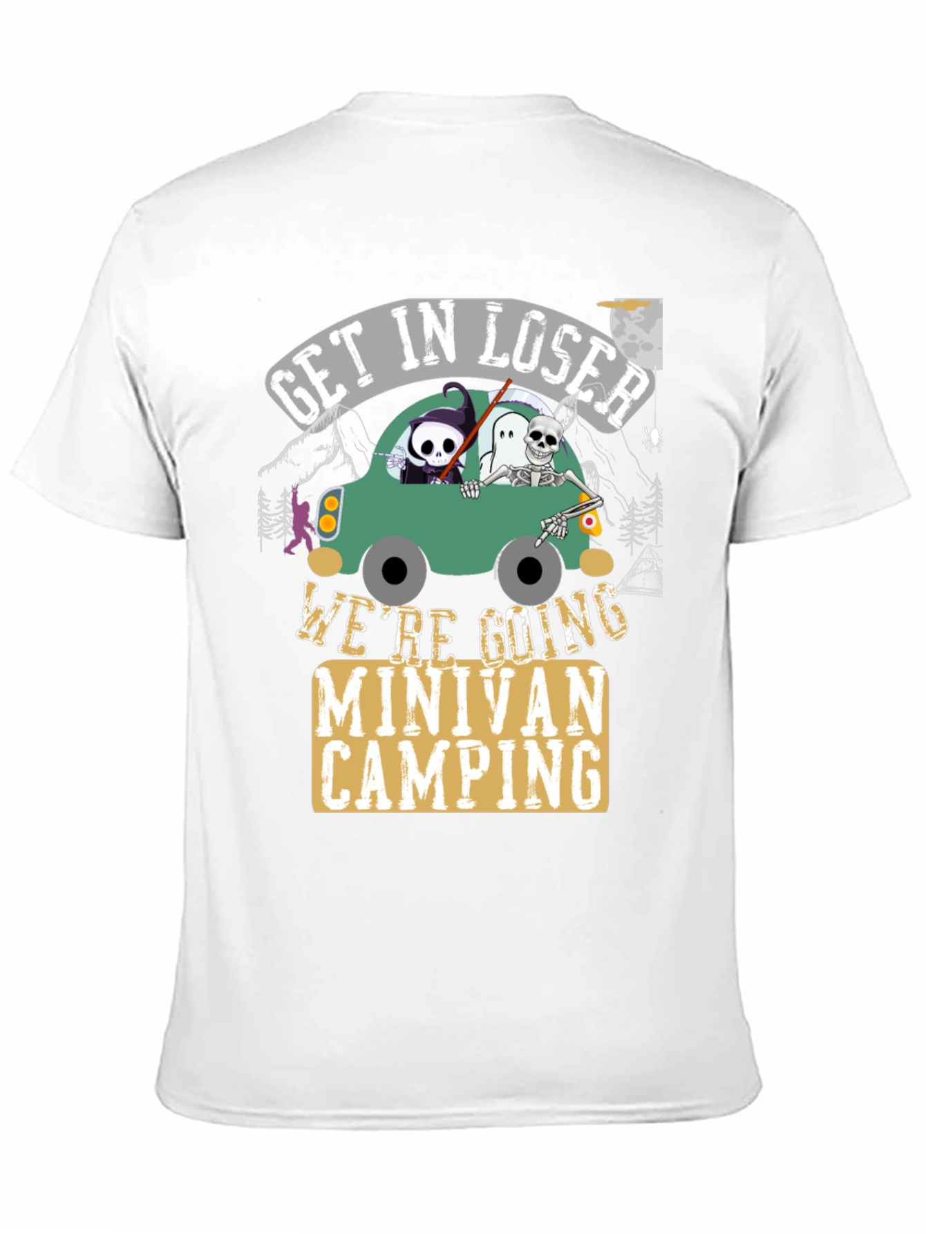 Get In Loser Minivan Camping Graphic Tee