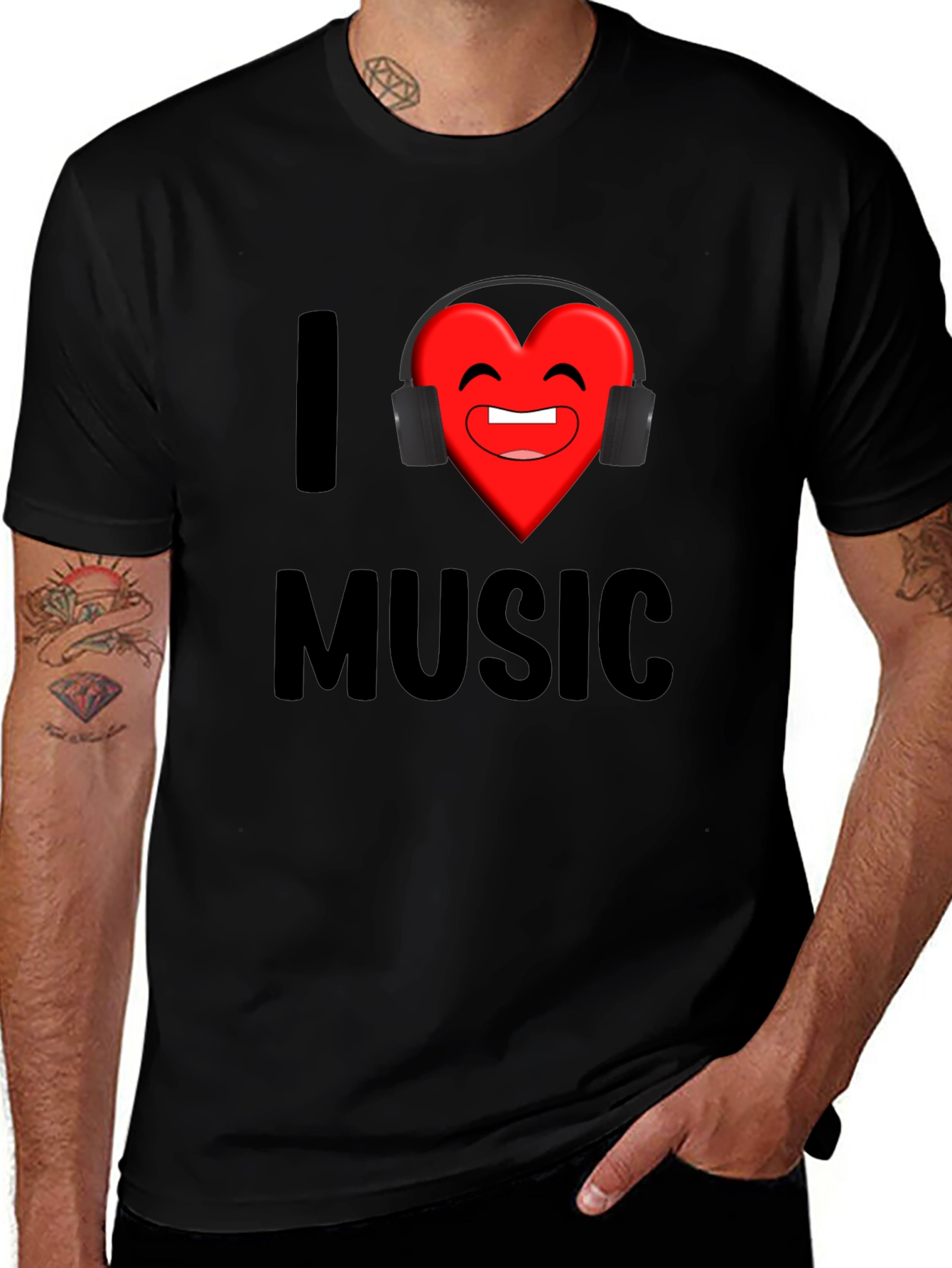 I Heart Music Graphic Print T-Shirt