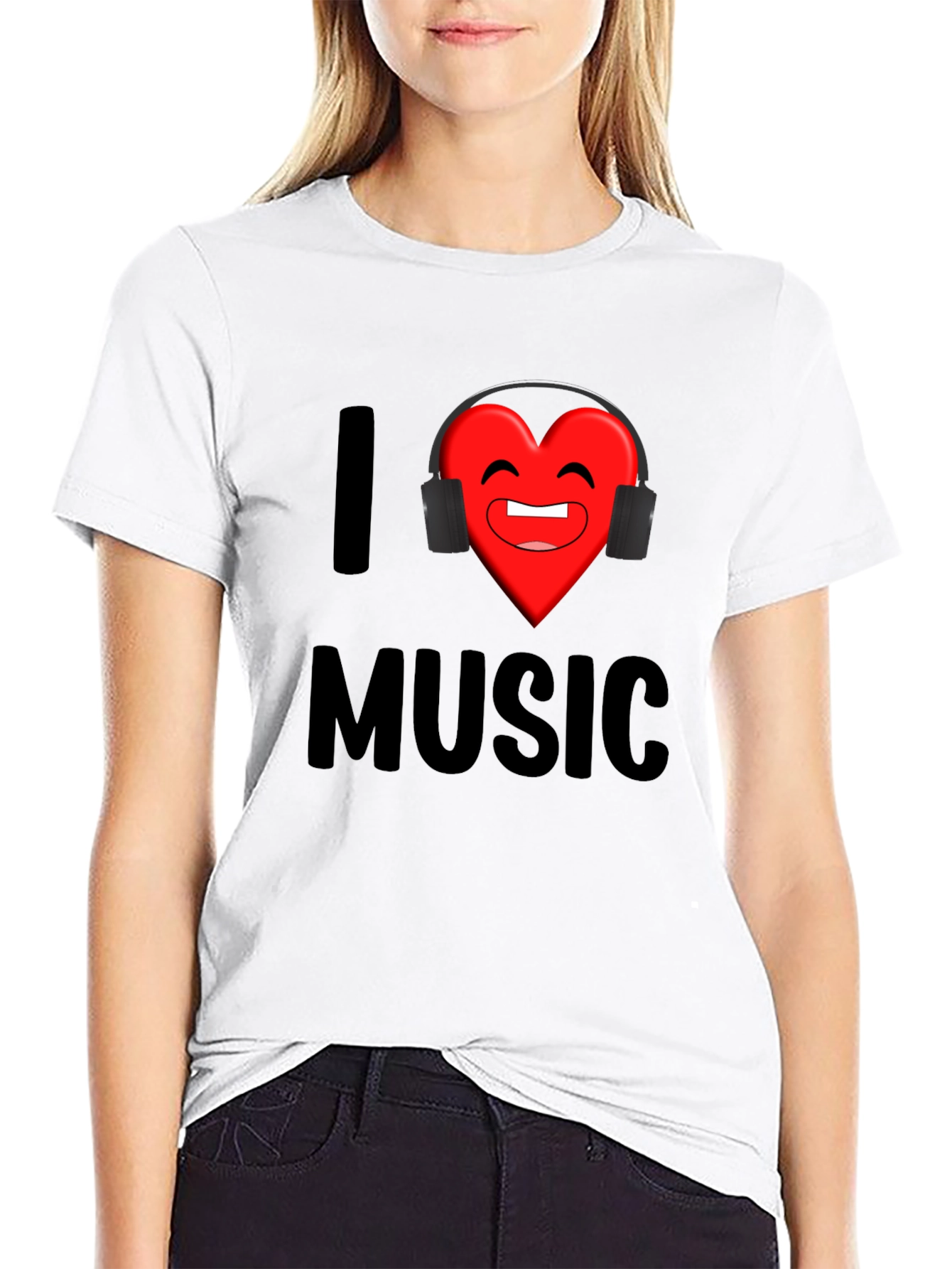 I Heart Music Graphic Print T-Shirt
