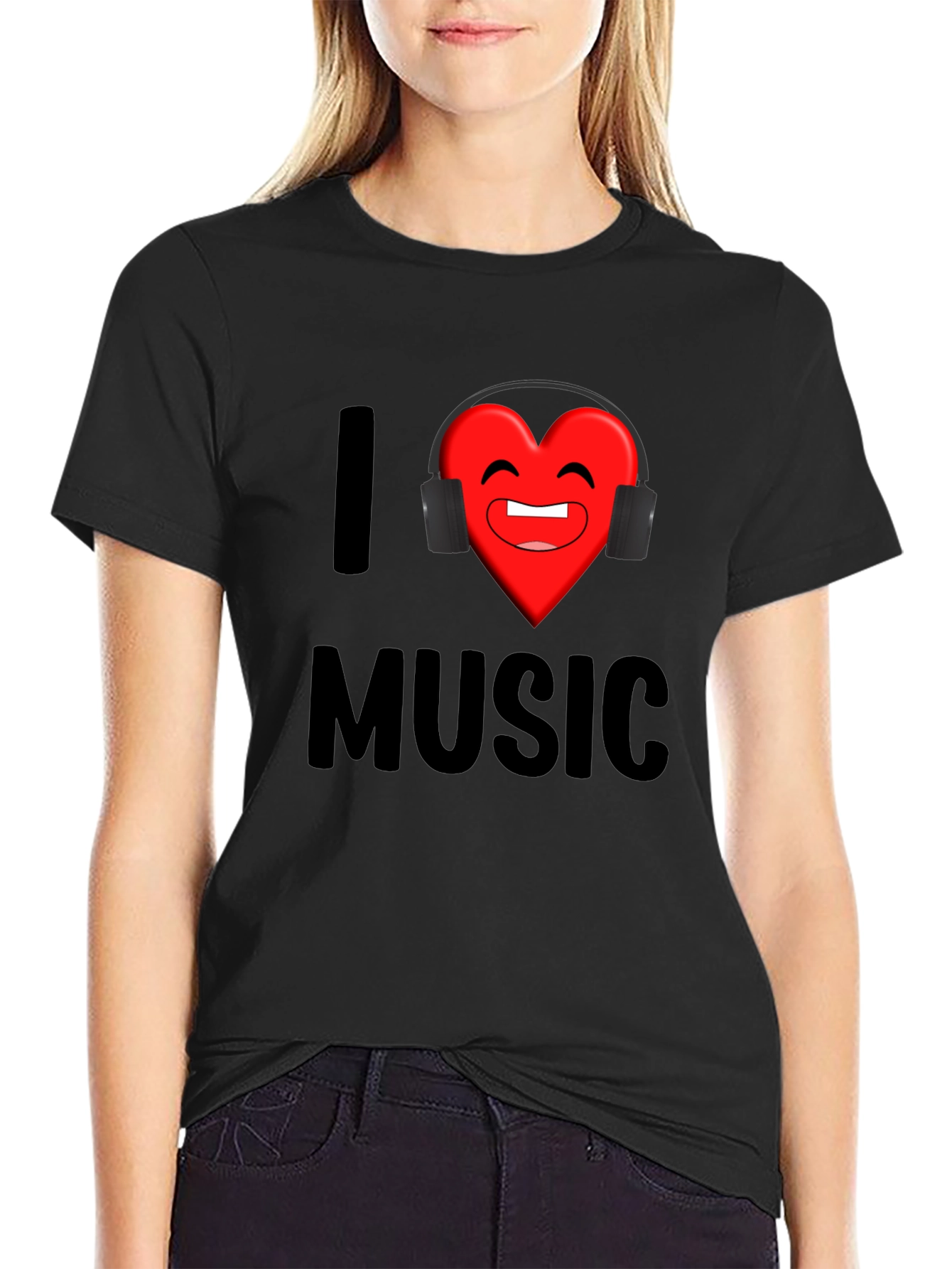 I Heart Music Graphic Print T-Shirt