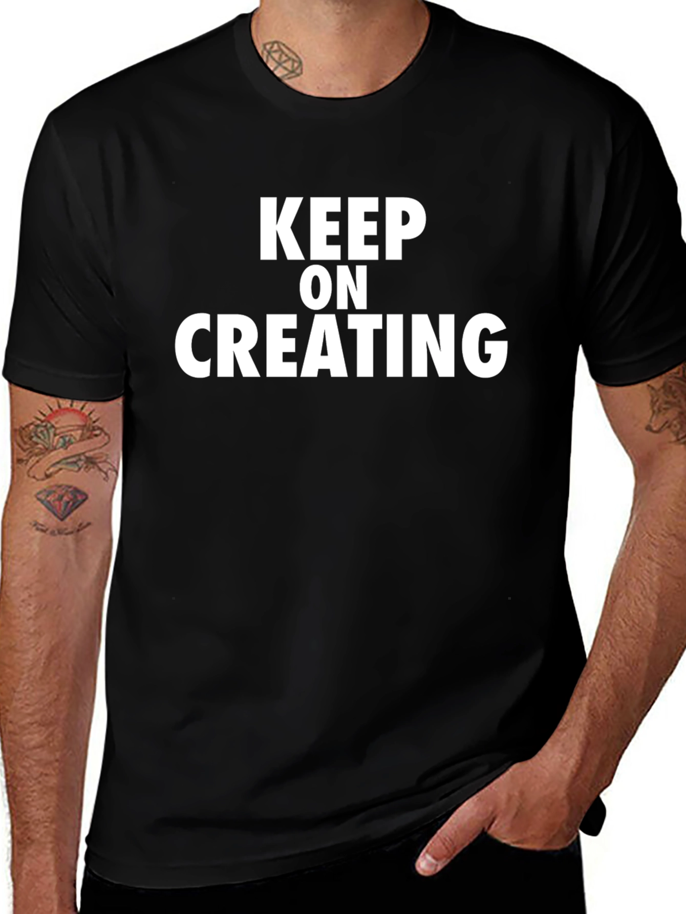 Keep On Creating Black T-Shirt