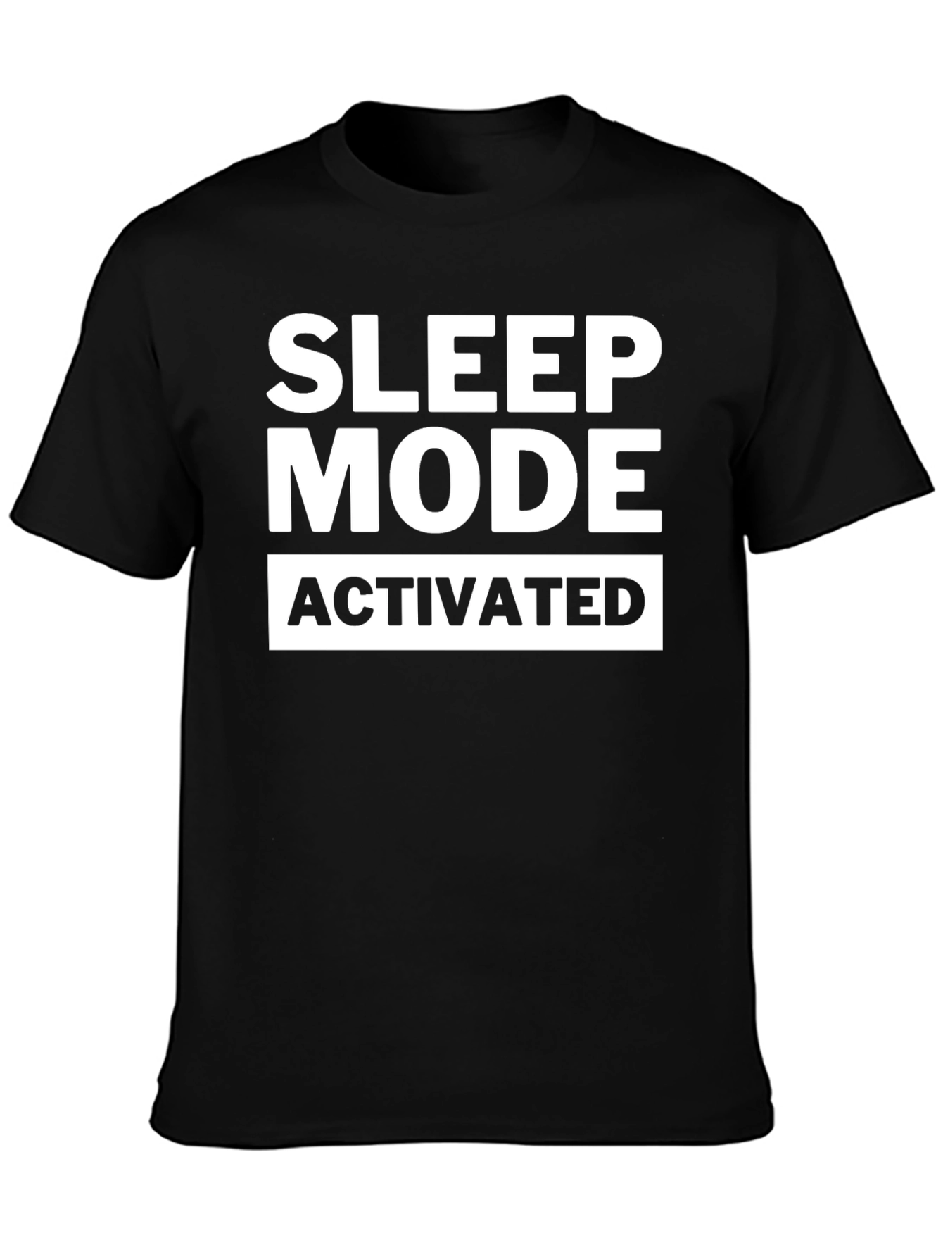 Sleep Mode Activated Black Graphic Tee
