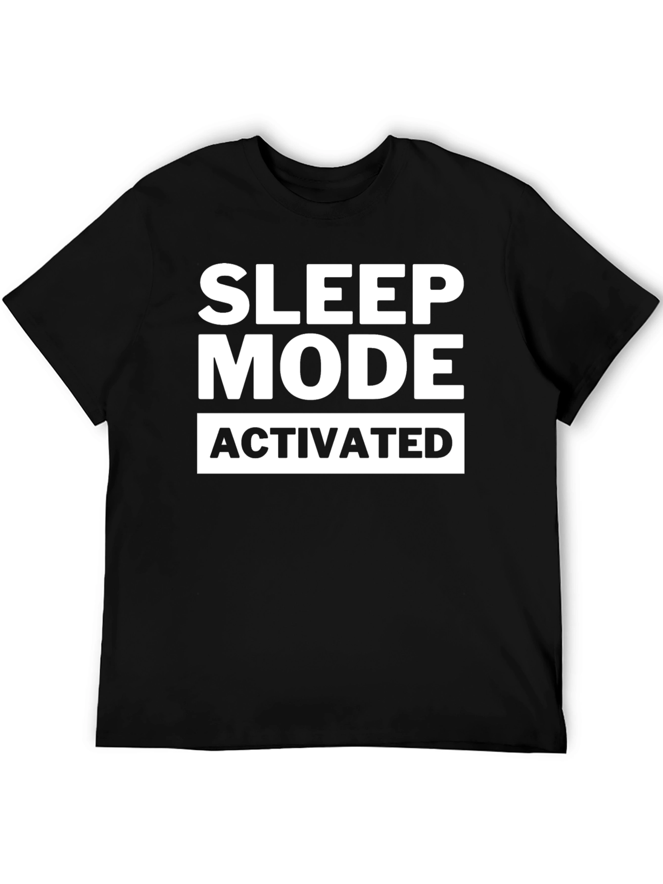 Sleep Mode Activated Black Graphic Tee
