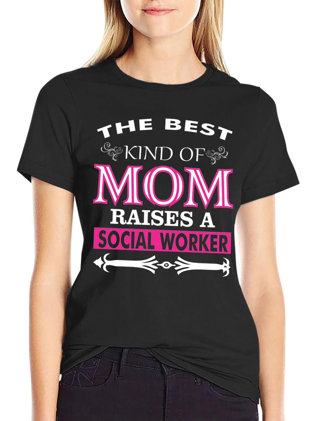 Best Kind of Mom Social Worker Graphic T-Shirt
