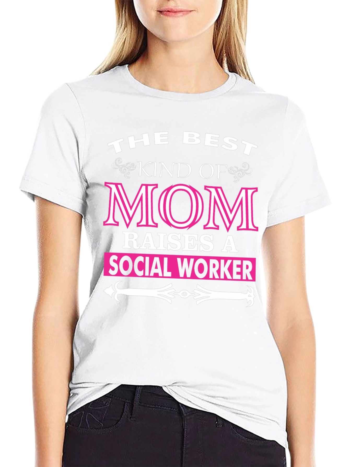 Best Kind of Mom Social Worker Graphic T-Shirt