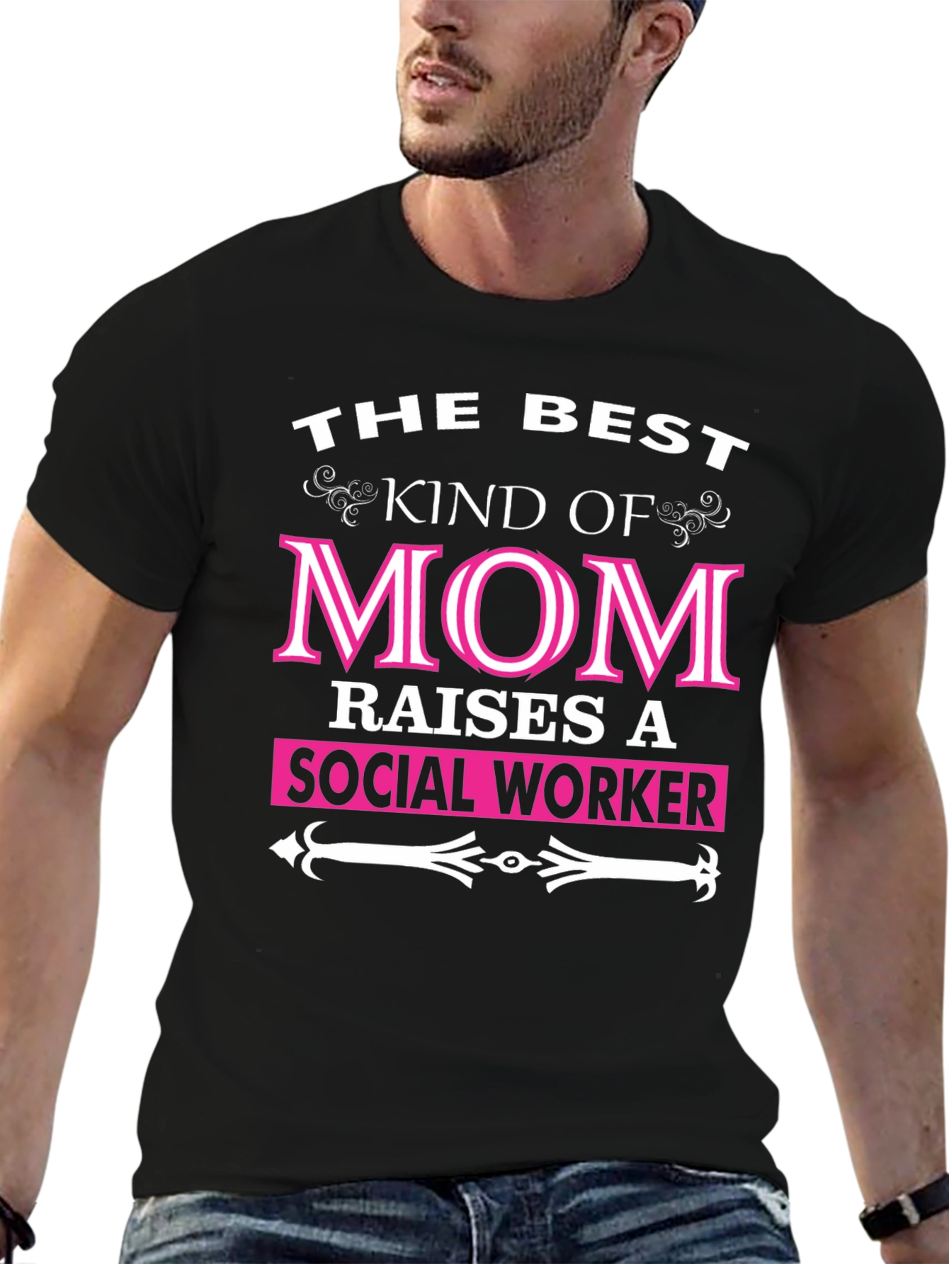 Best Kind of Mom Social Worker Graphic T-Shirt