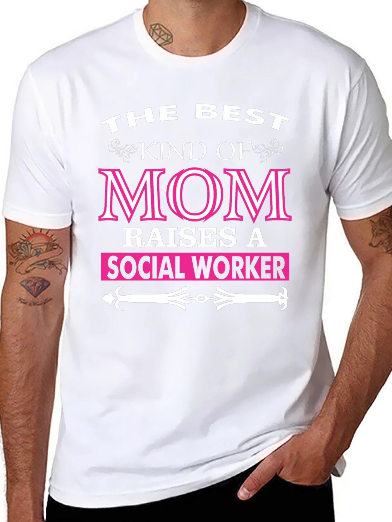 Best Kind of Mom Social Worker Graphic T-Shirt