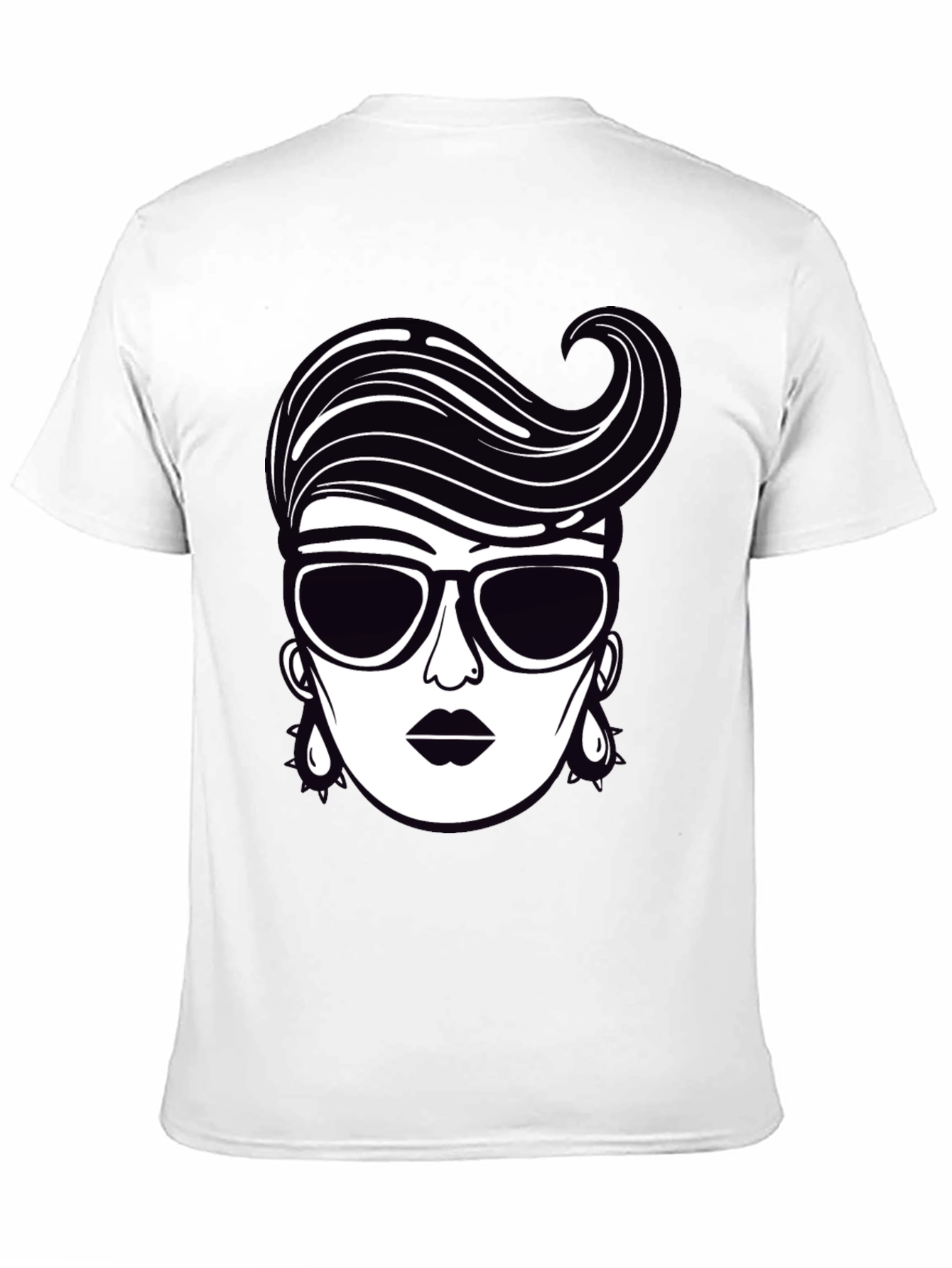 Retro Style Graphic Tee - Chic Woman Design