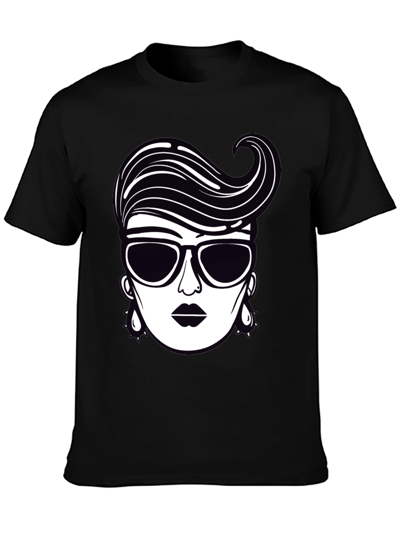 Retro Style Graphic Tee - Chic Woman Design