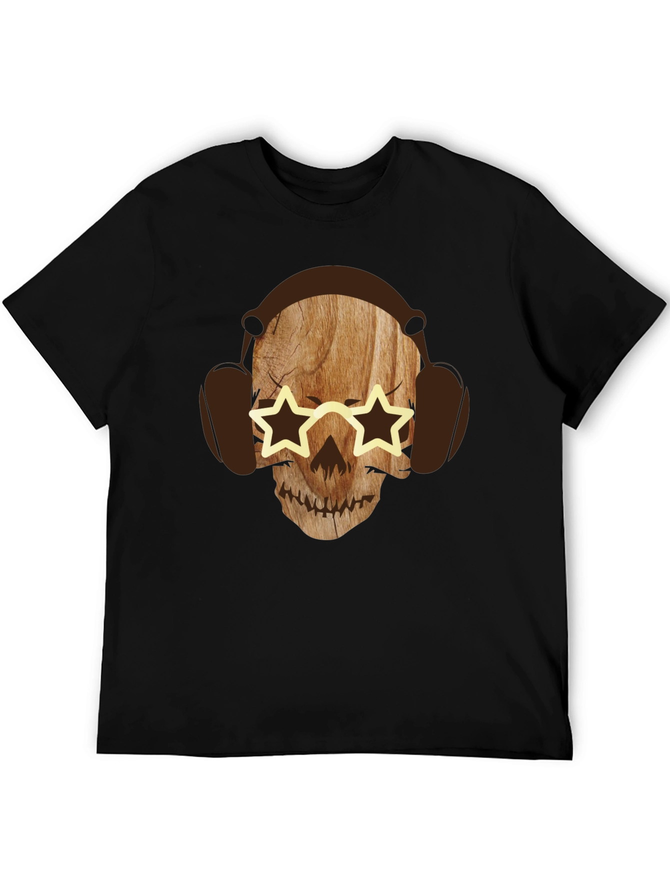 Skull with Headphones Graphic Tee