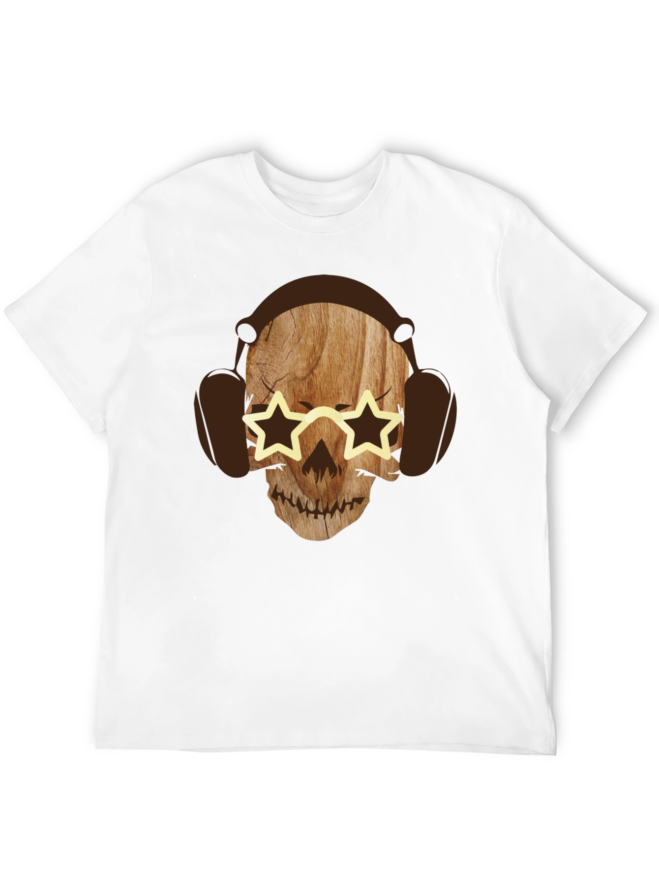 Skull with Headphones Graphic Tee