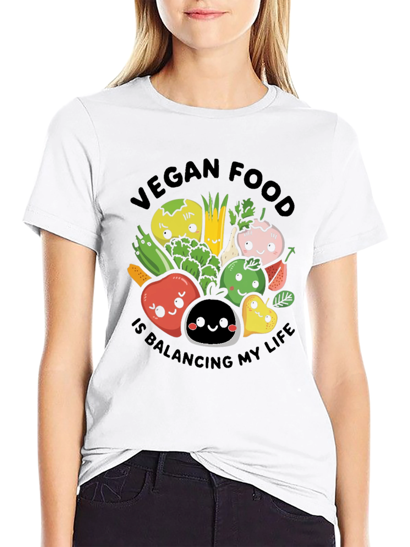 Vegan Food Balancing Act T-Shirt