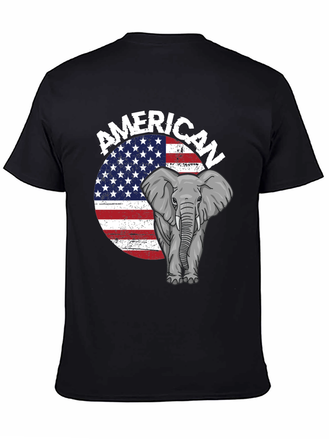 American Elephant Graphic T-Shirt