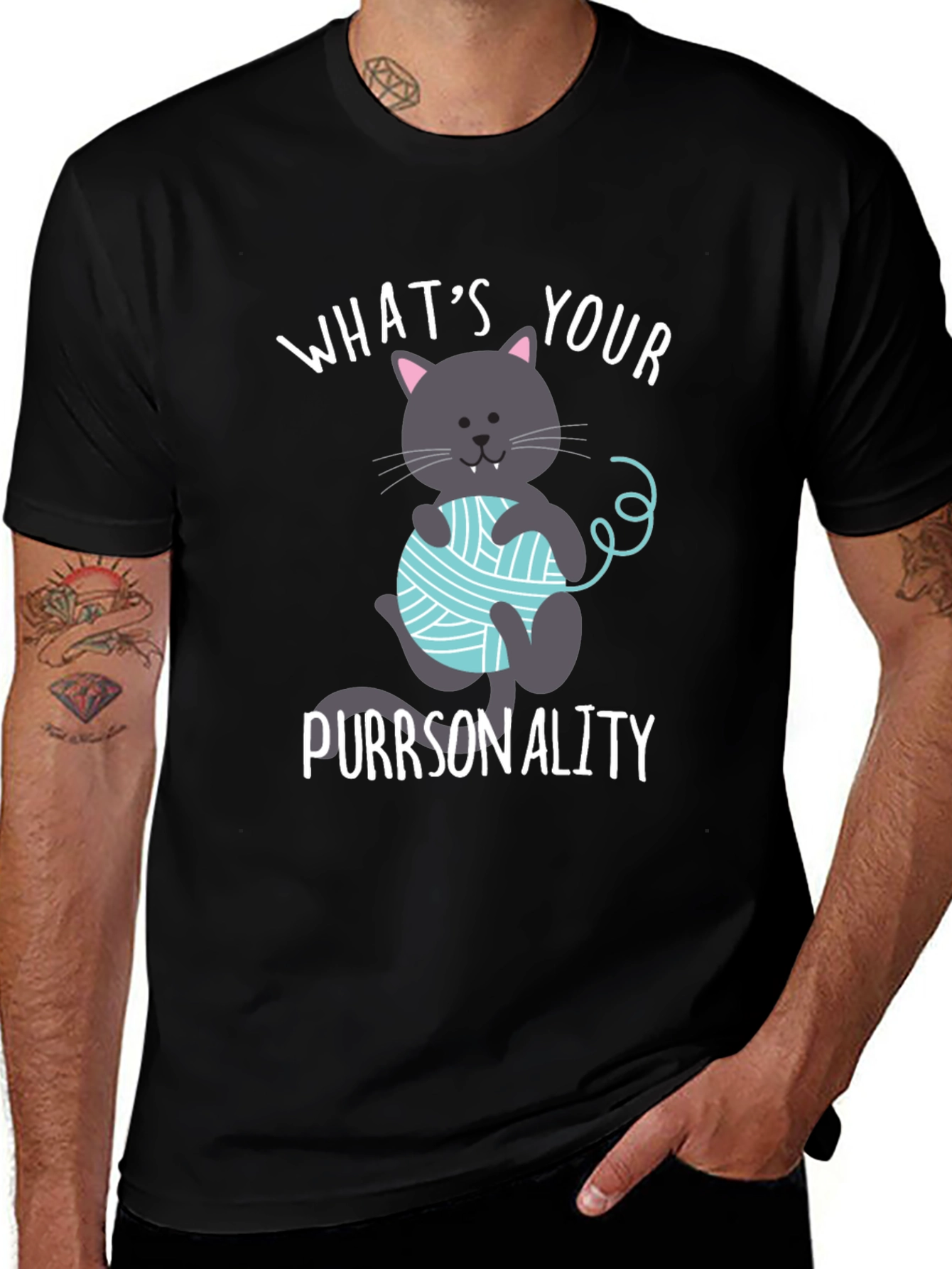 Funny Cat Purrsonality T-Shirt - Novelty Tee