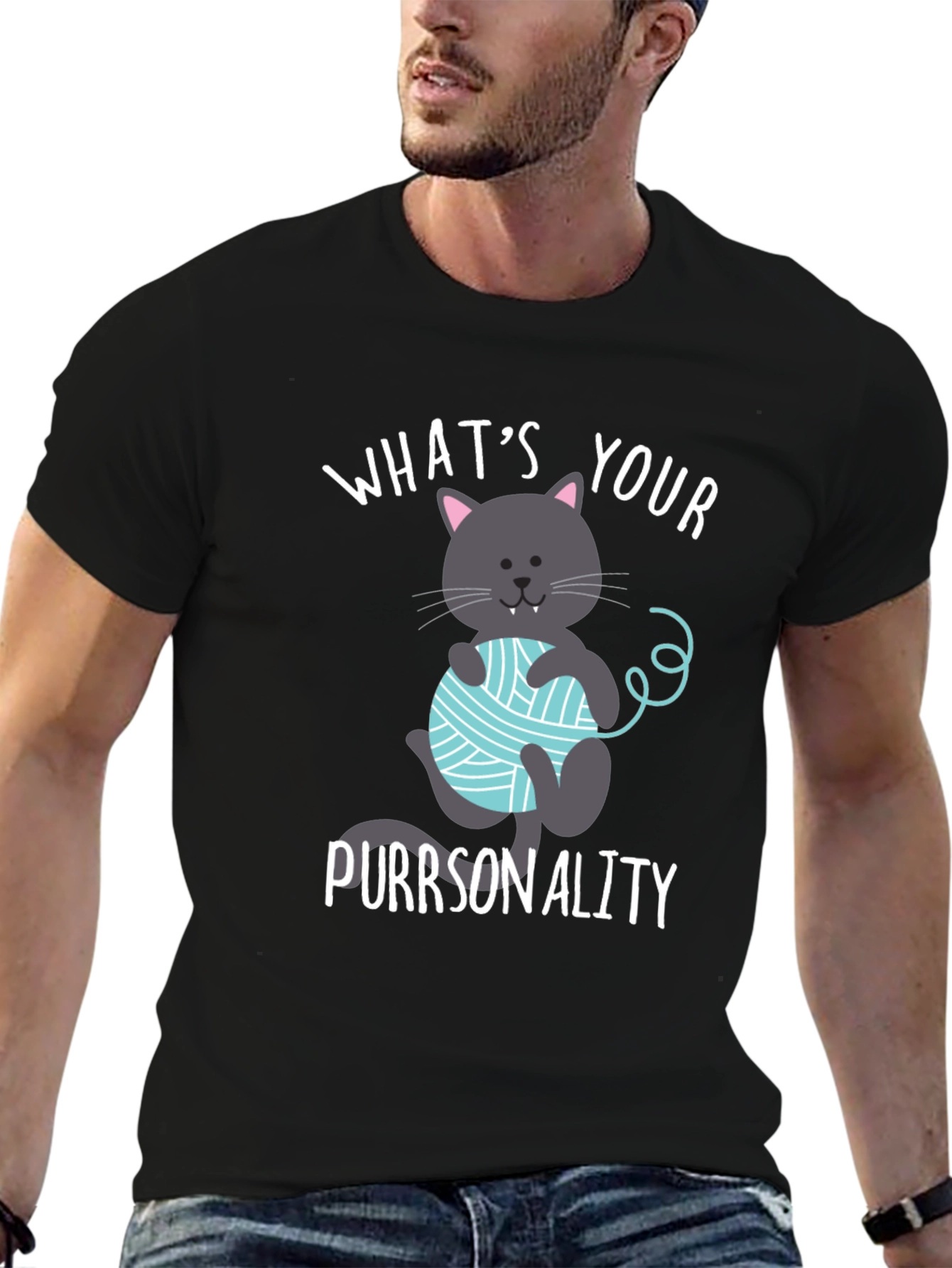 Funny Cat Purrsonality T-Shirt - Novelty Tee