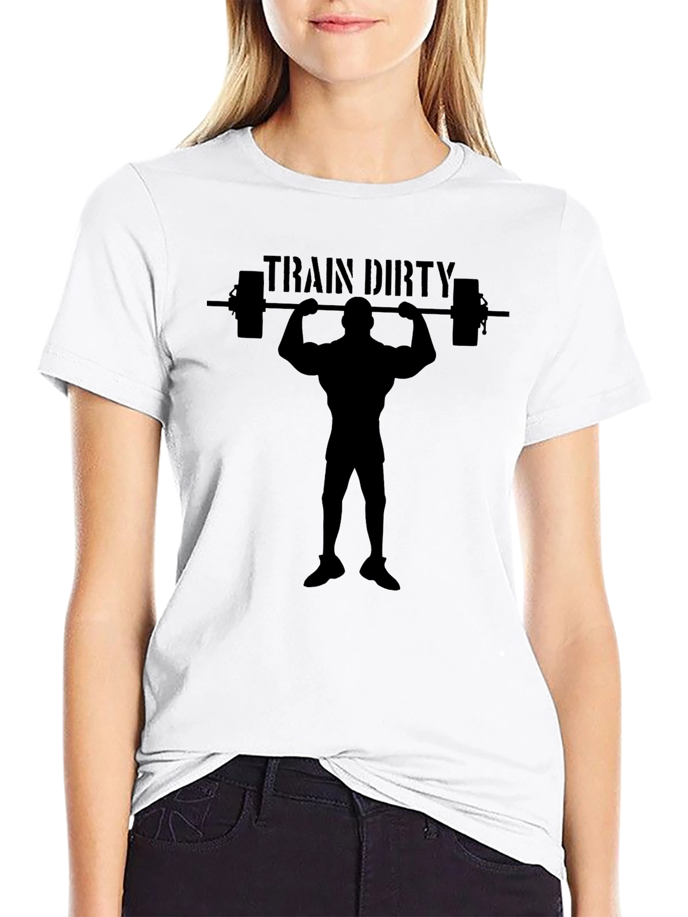 Train Dirty Black Graphic Tee - Weightlifting Apparel