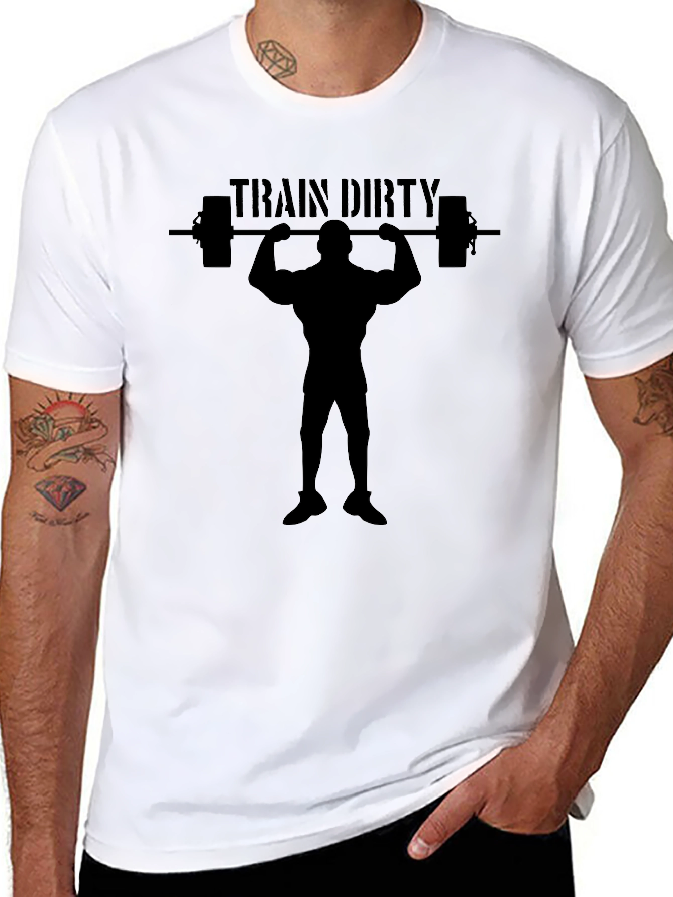 Train Dirty Black Graphic Tee - Weightlifting Apparel