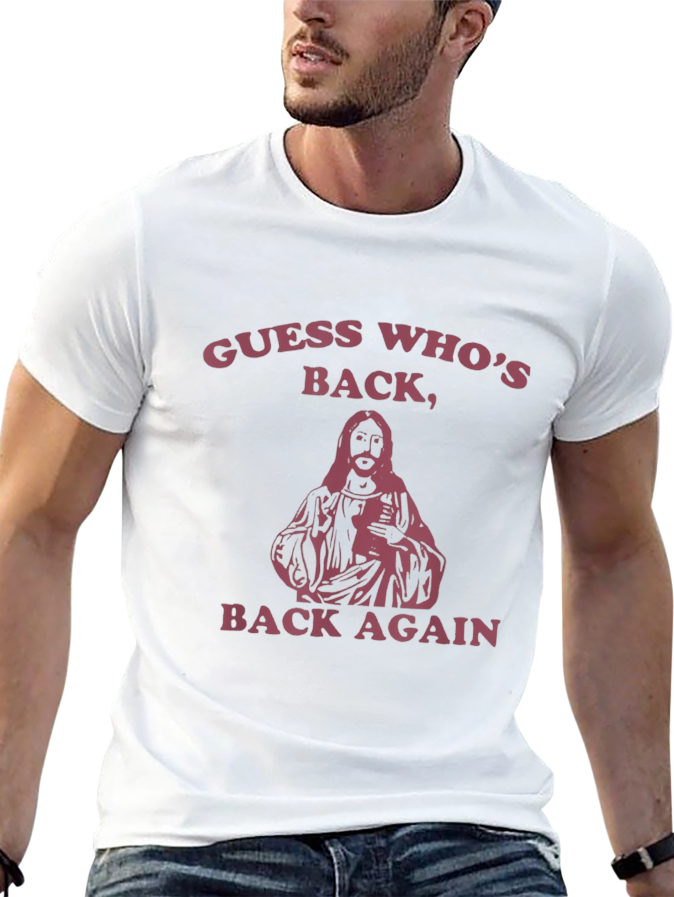 Guess Whos Back T-Shirt - Jesus Parody Tee