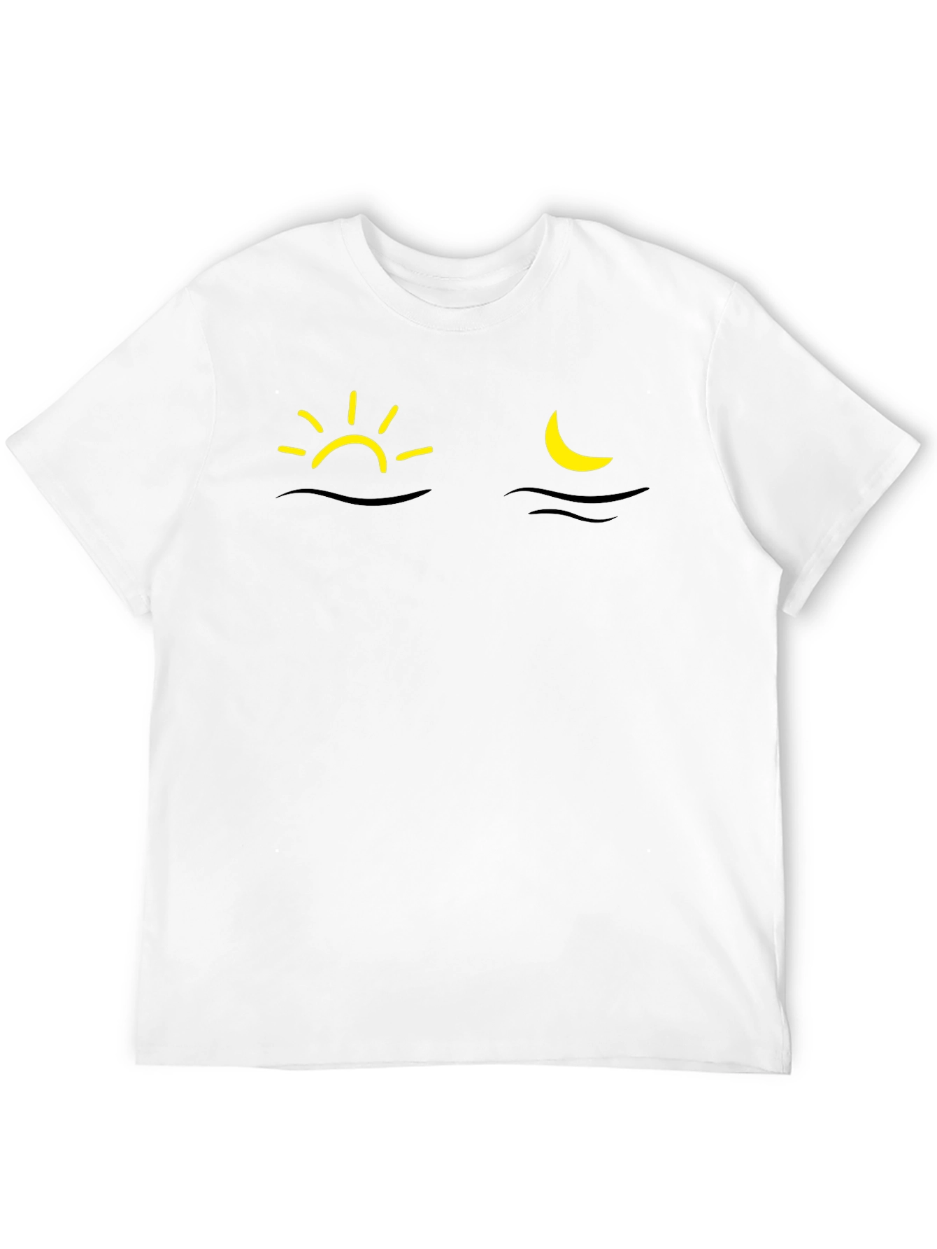 Sun & Moon Graphic T-Shirt - Black
