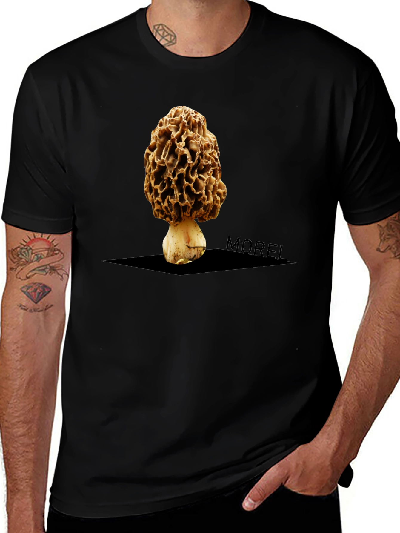 Morel Mushroom Graphic T-Shirt - Unique Nature Tee