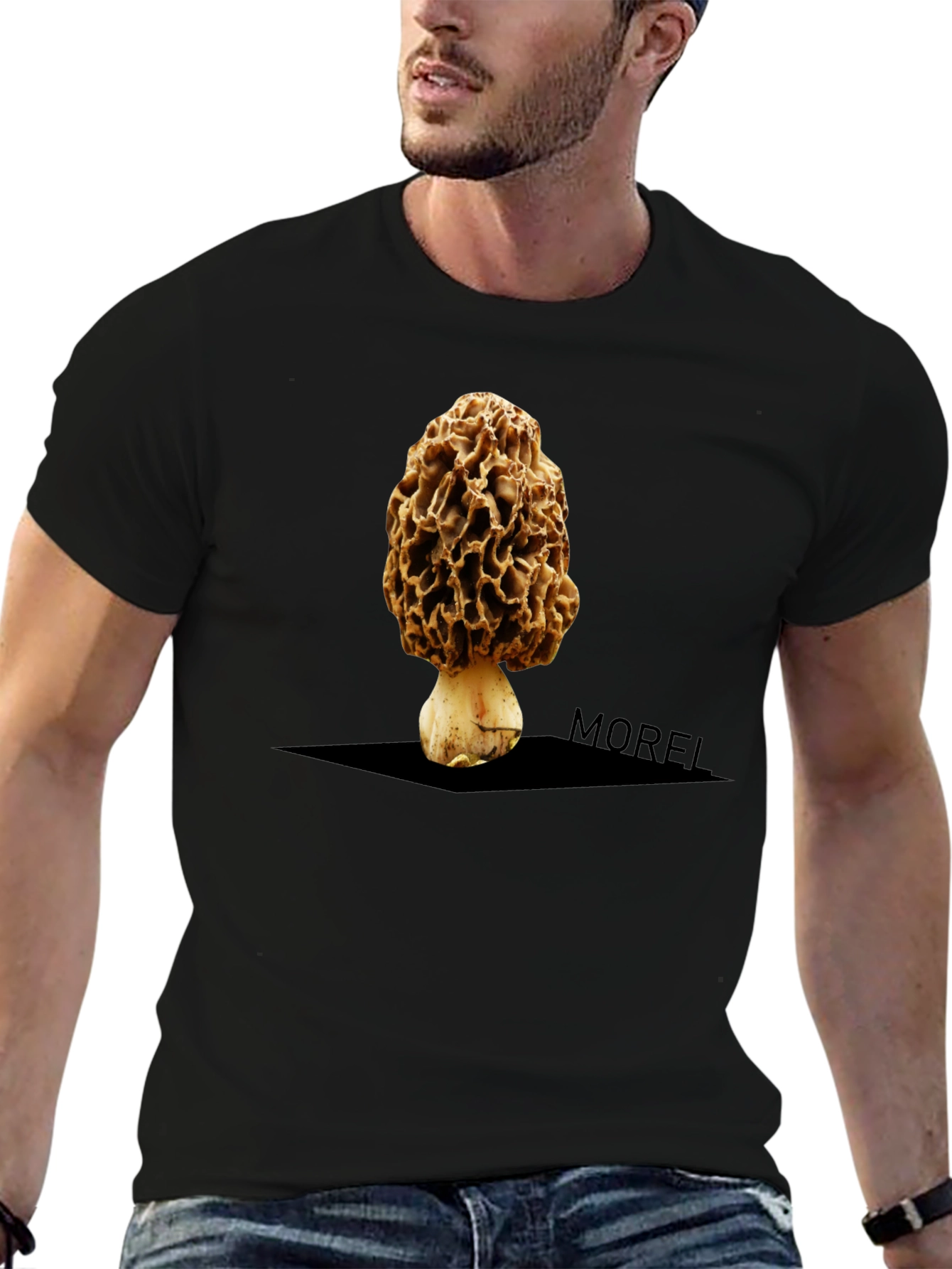 Morel Mushroom Graphic T-Shirt - Unique Nature Tee