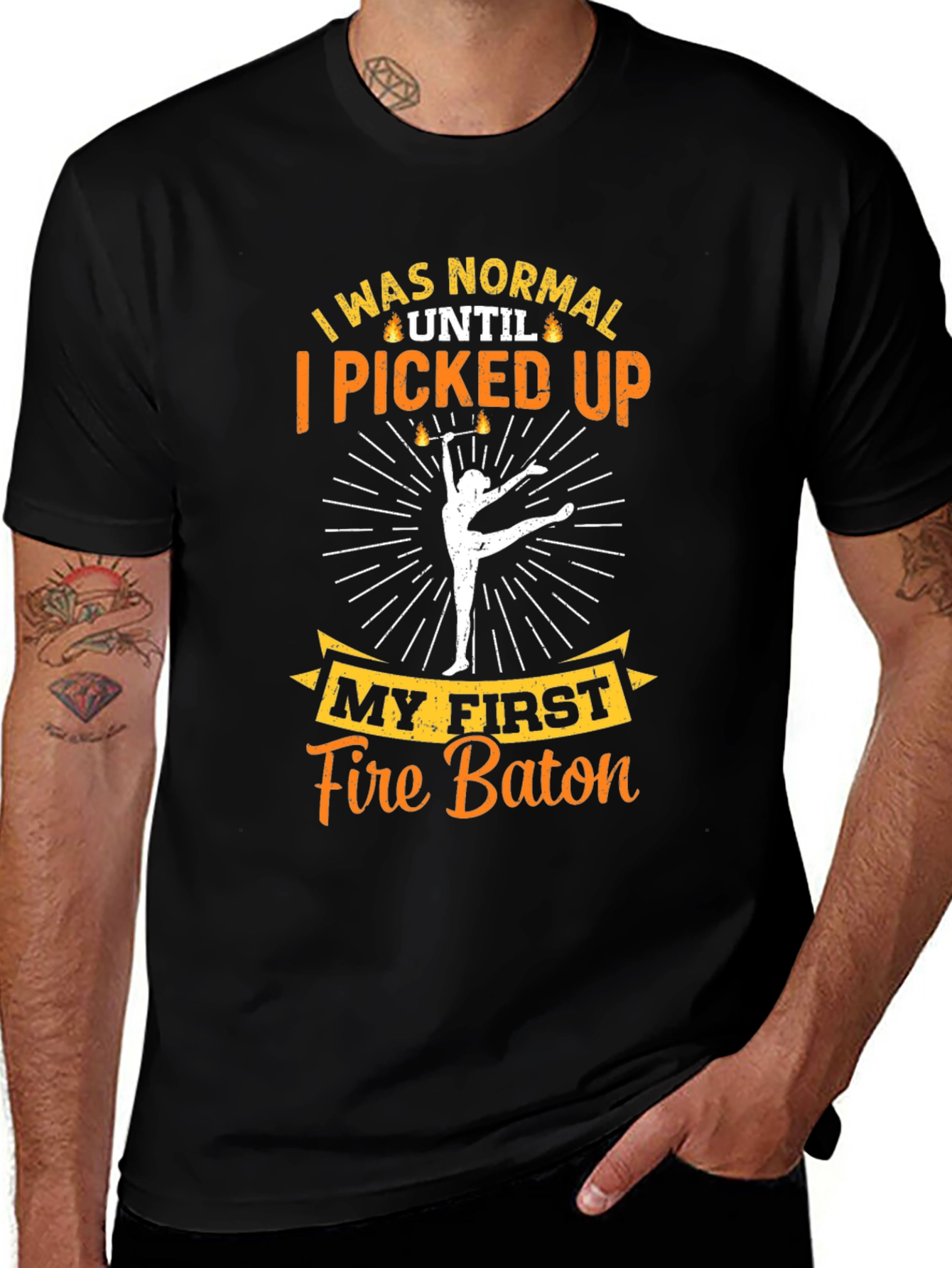 Fire Baton Twirling T-Shirt
