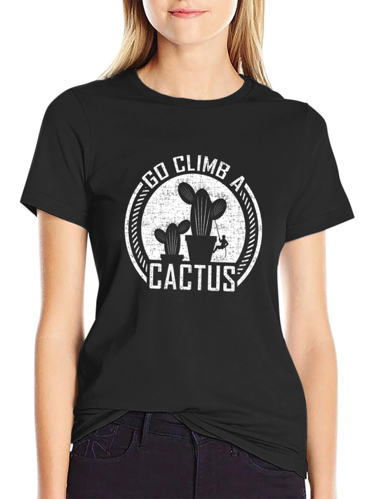 Go Climb a Cactus T-Shirt - Black
