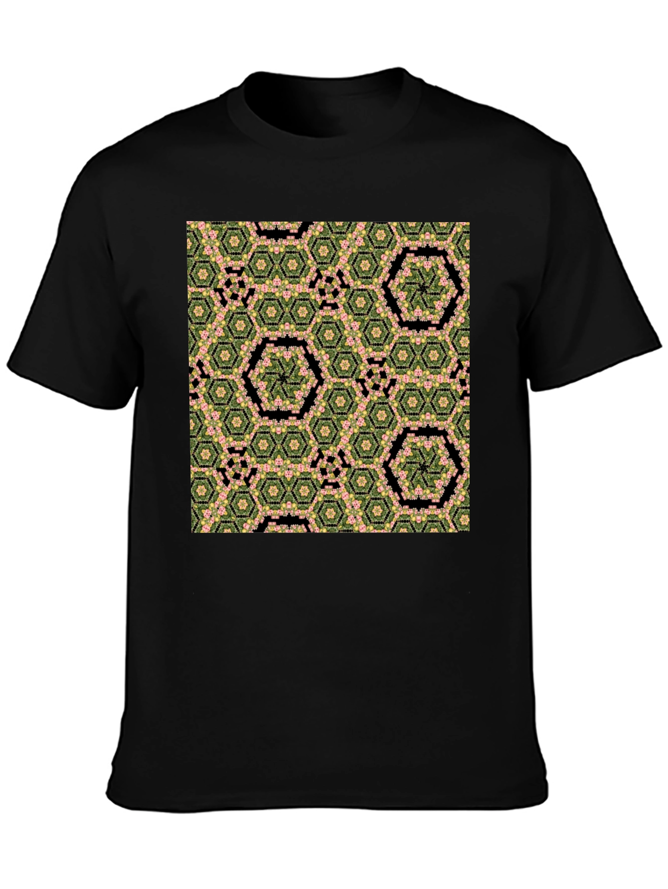 Hexagon Flower Pattern T-Shirt