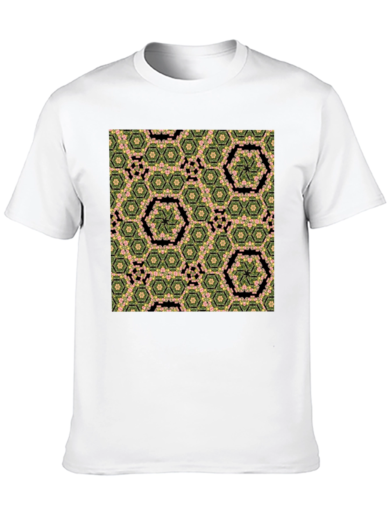 Hexagon Flower Pattern T-Shirt