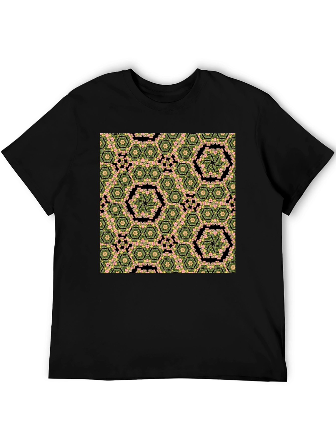 Hexagon Flower Pattern T-Shirt