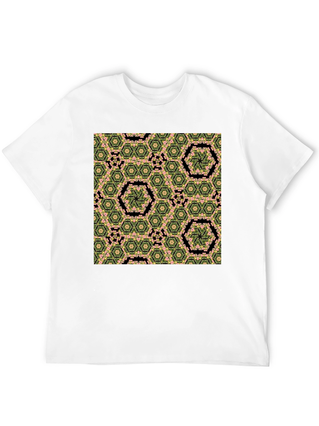 Hexagon Flower Pattern T-Shirt
