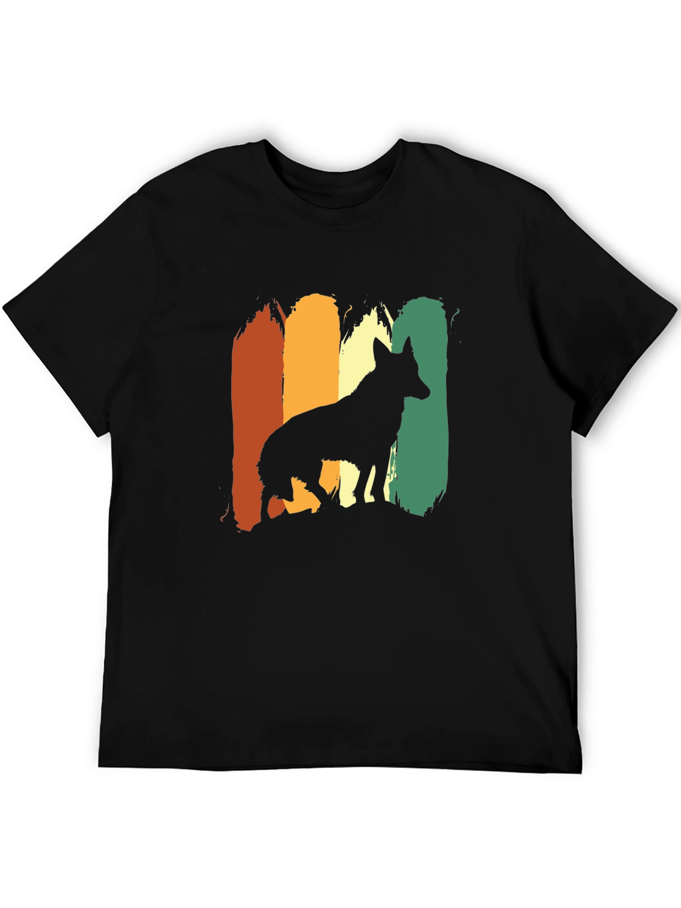 Retro Dog Silhouette Graphic Tee - Stylish Comfort