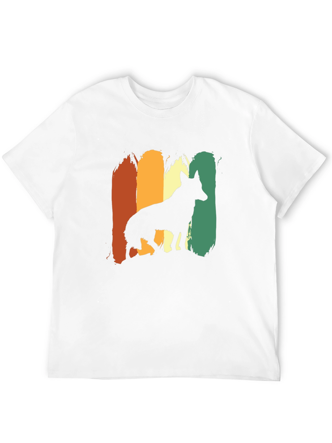 Retro Dog Silhouette Graphic Tee - Stylish Comfort