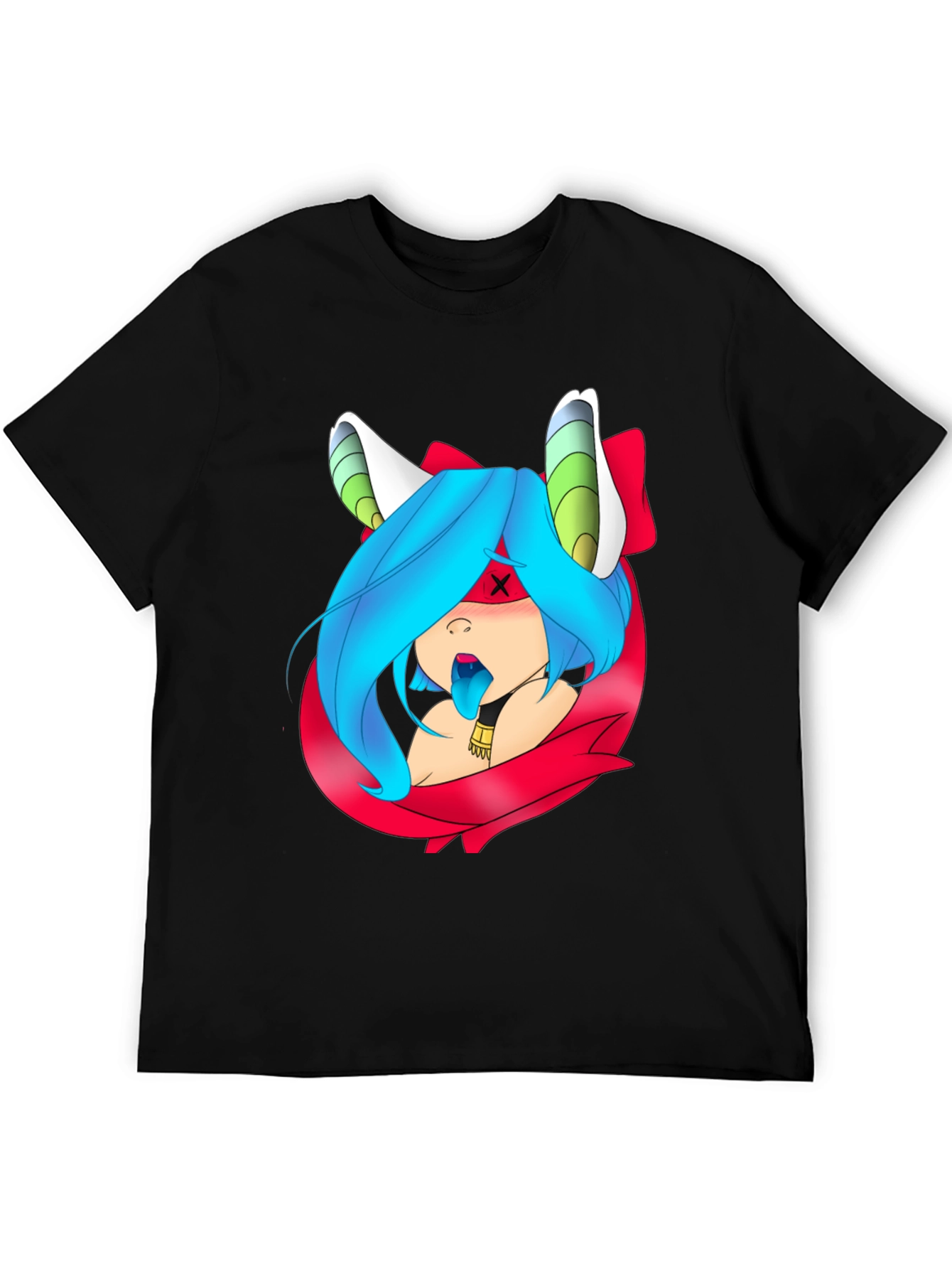 Anime Girl Graphic Tee - Unique Design Black T-Shirt