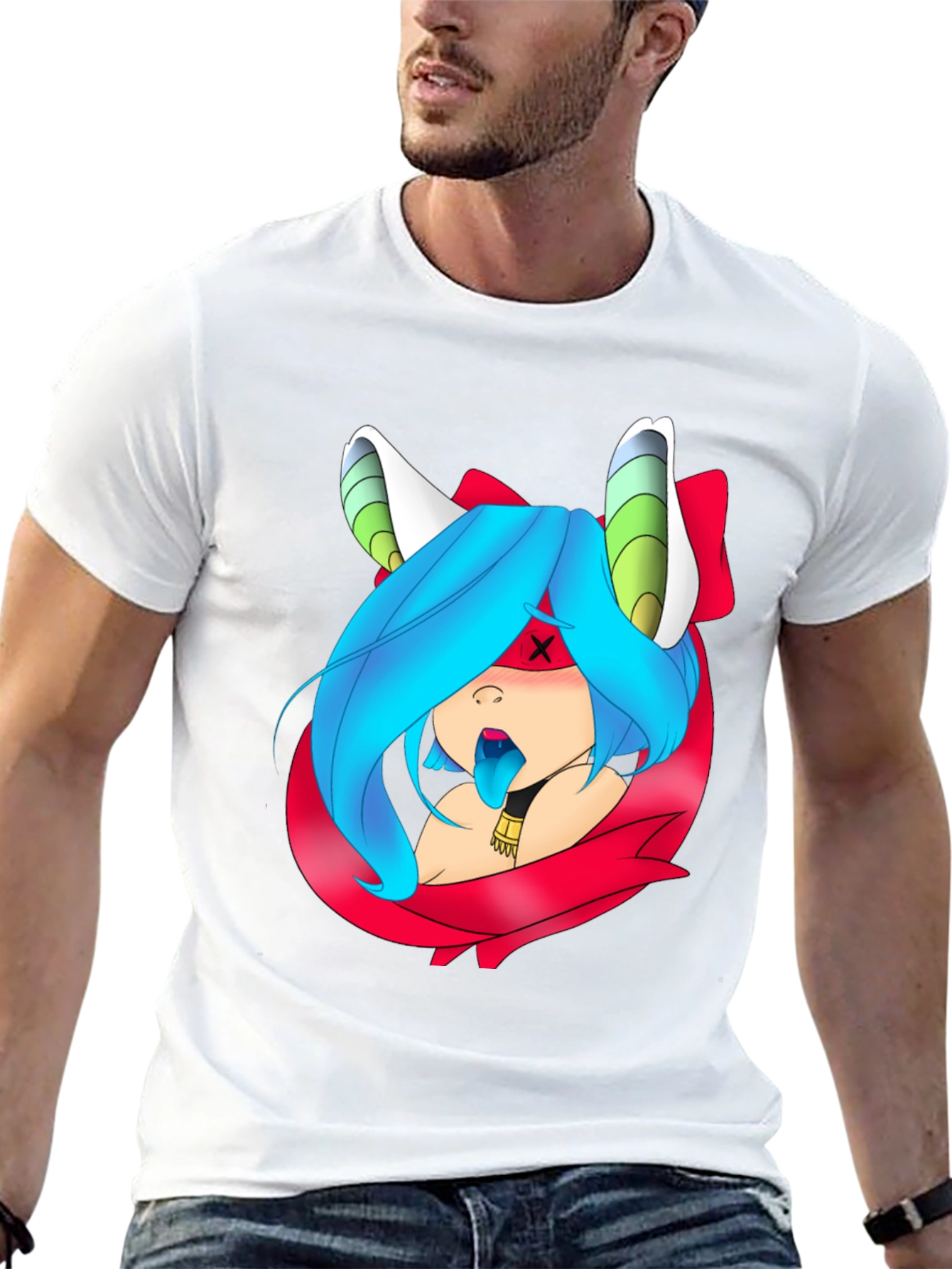 Anime Girl Graphic Tee - Unique Design Black T-Shirt