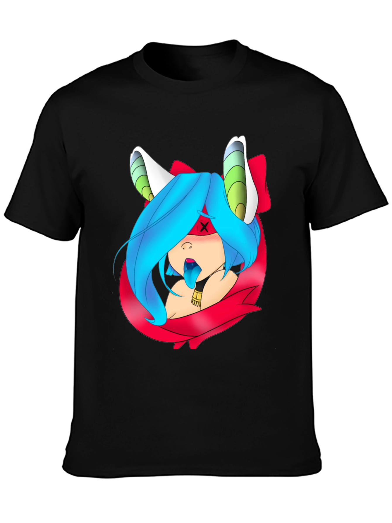Anime Girl Graphic Tee - Unique Design Black T-Shirt
