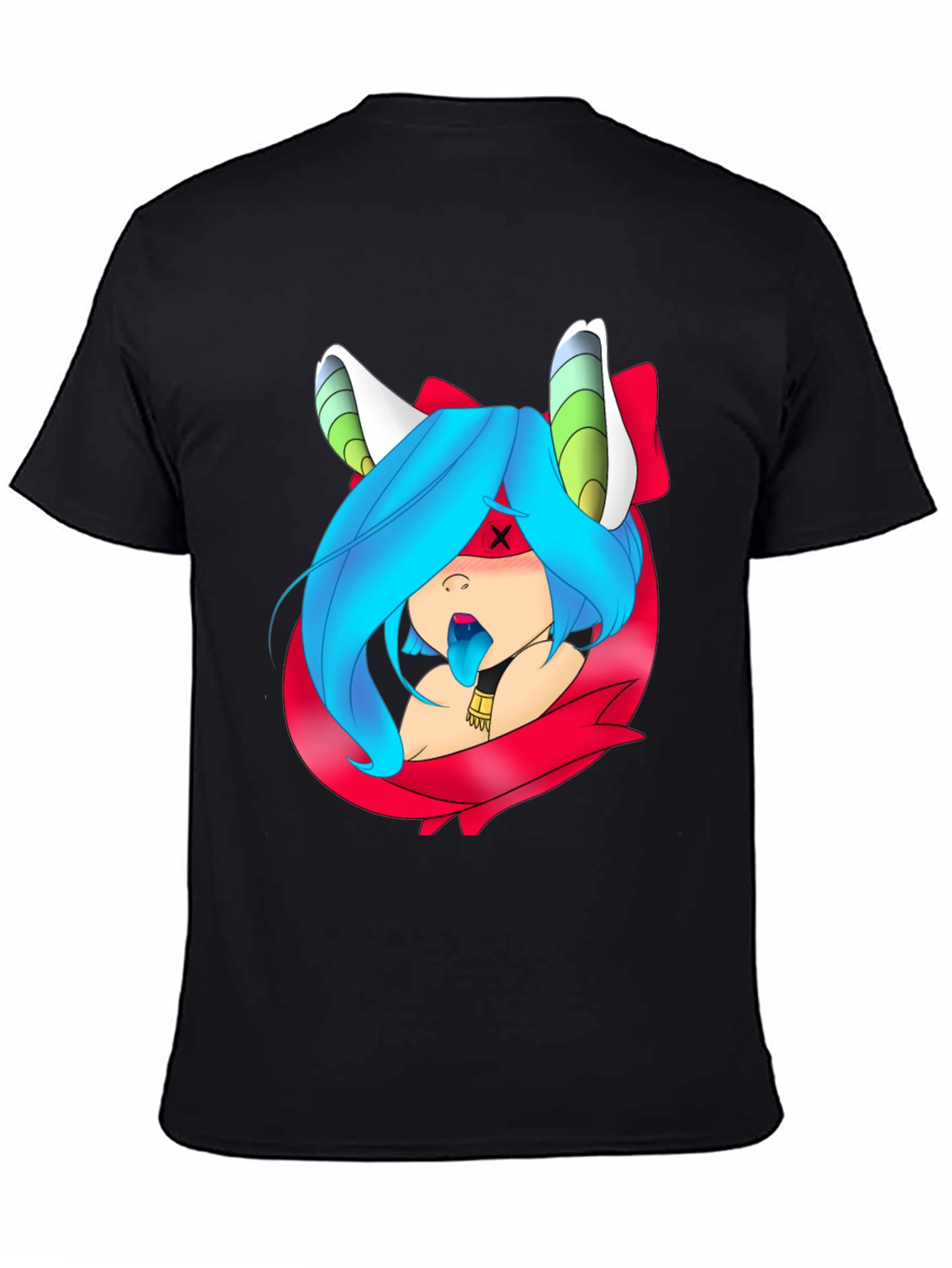 Anime Girl Graphic Tee - Unique Design Black T-Shirt