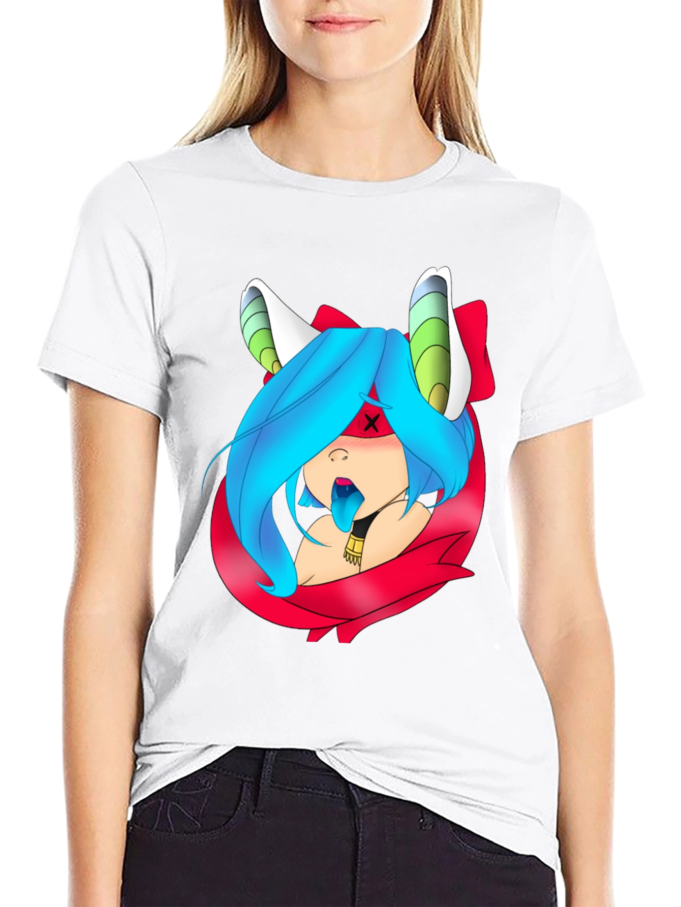 Anime Girl Graphic Tee - Unique Design Black T-Shirt
