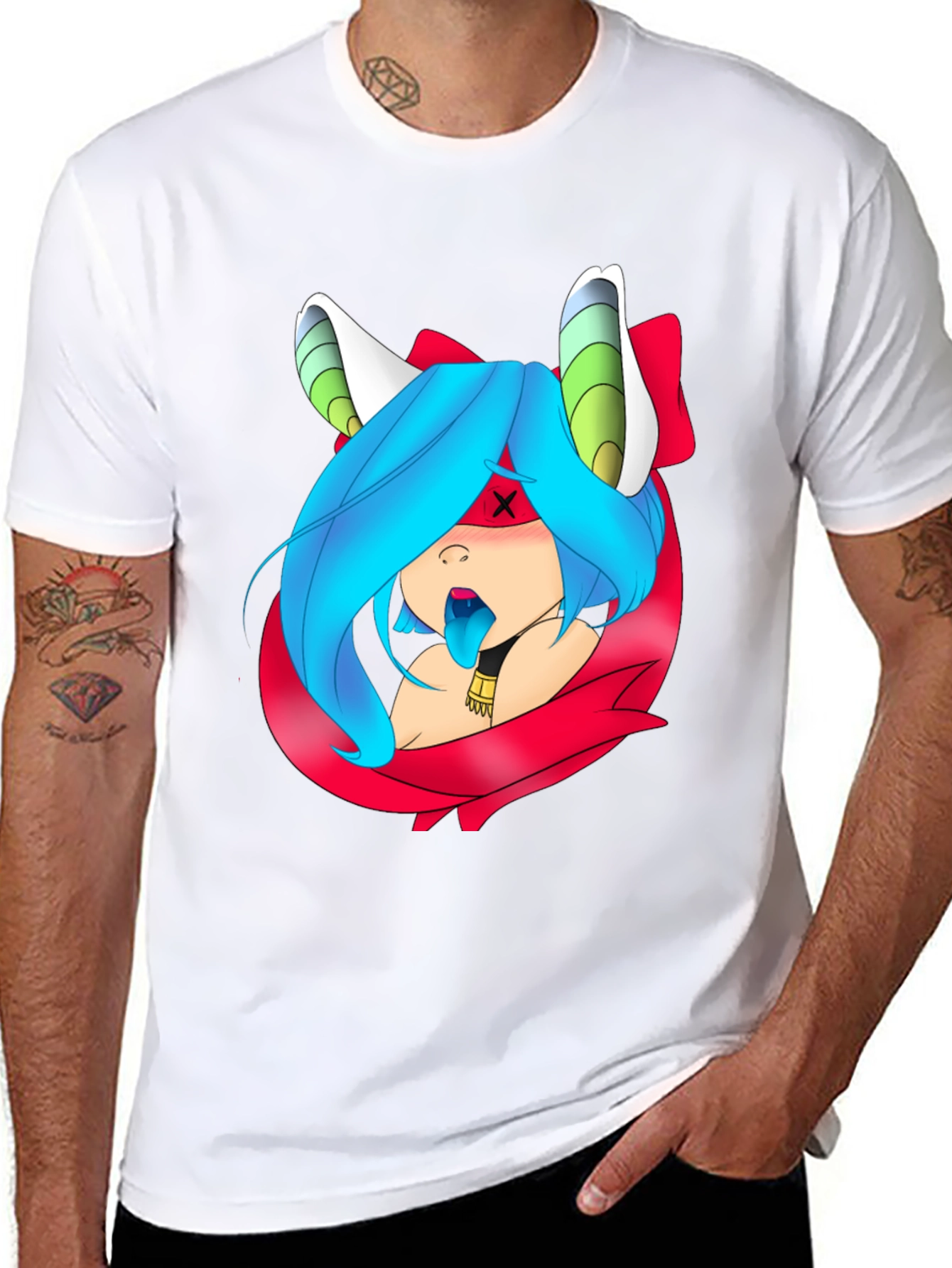 Anime Girl Graphic Tee - Unique Design Black T-Shirt