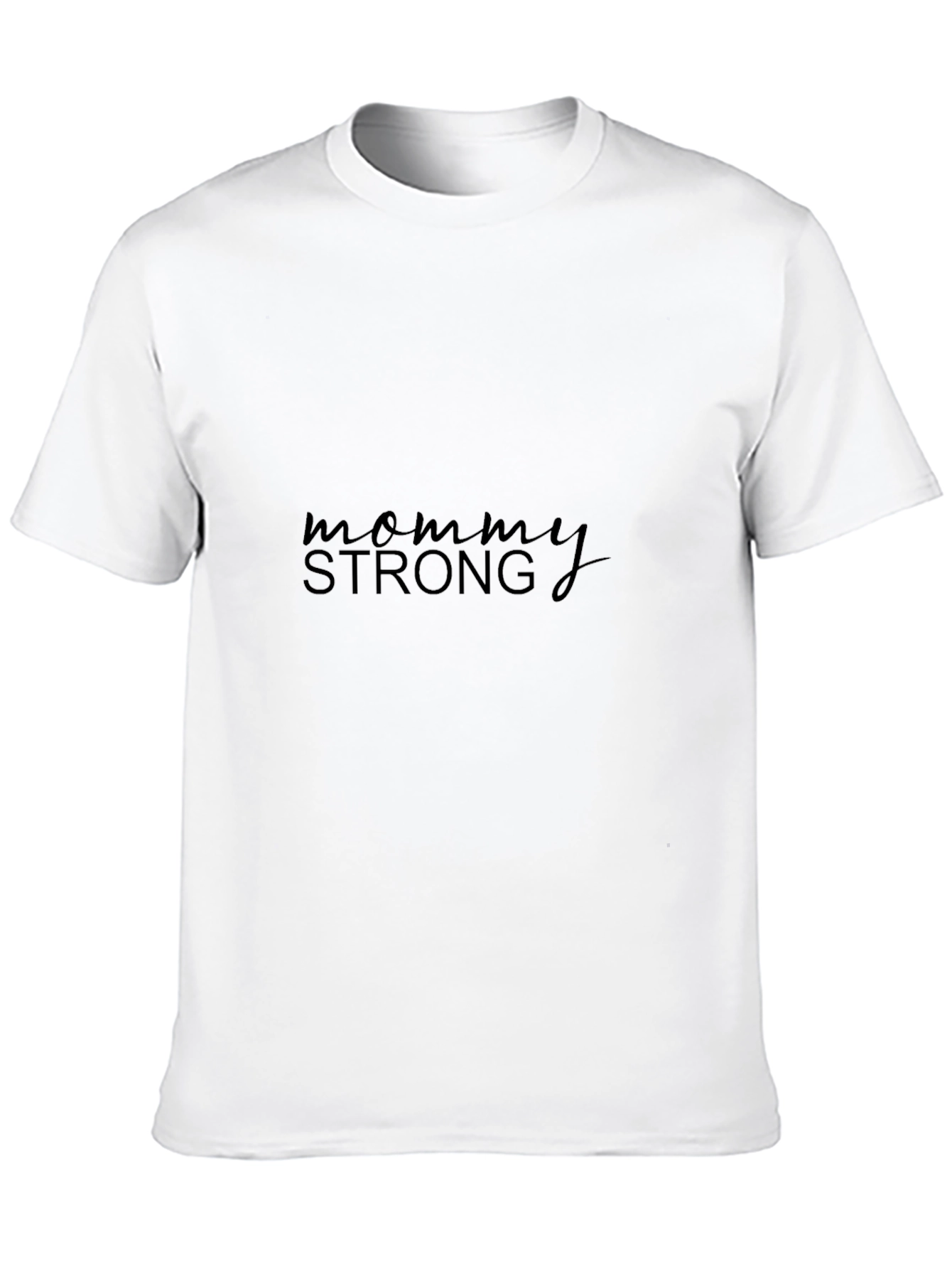 Mommy Strong Black Graphic Tee Casual Wear