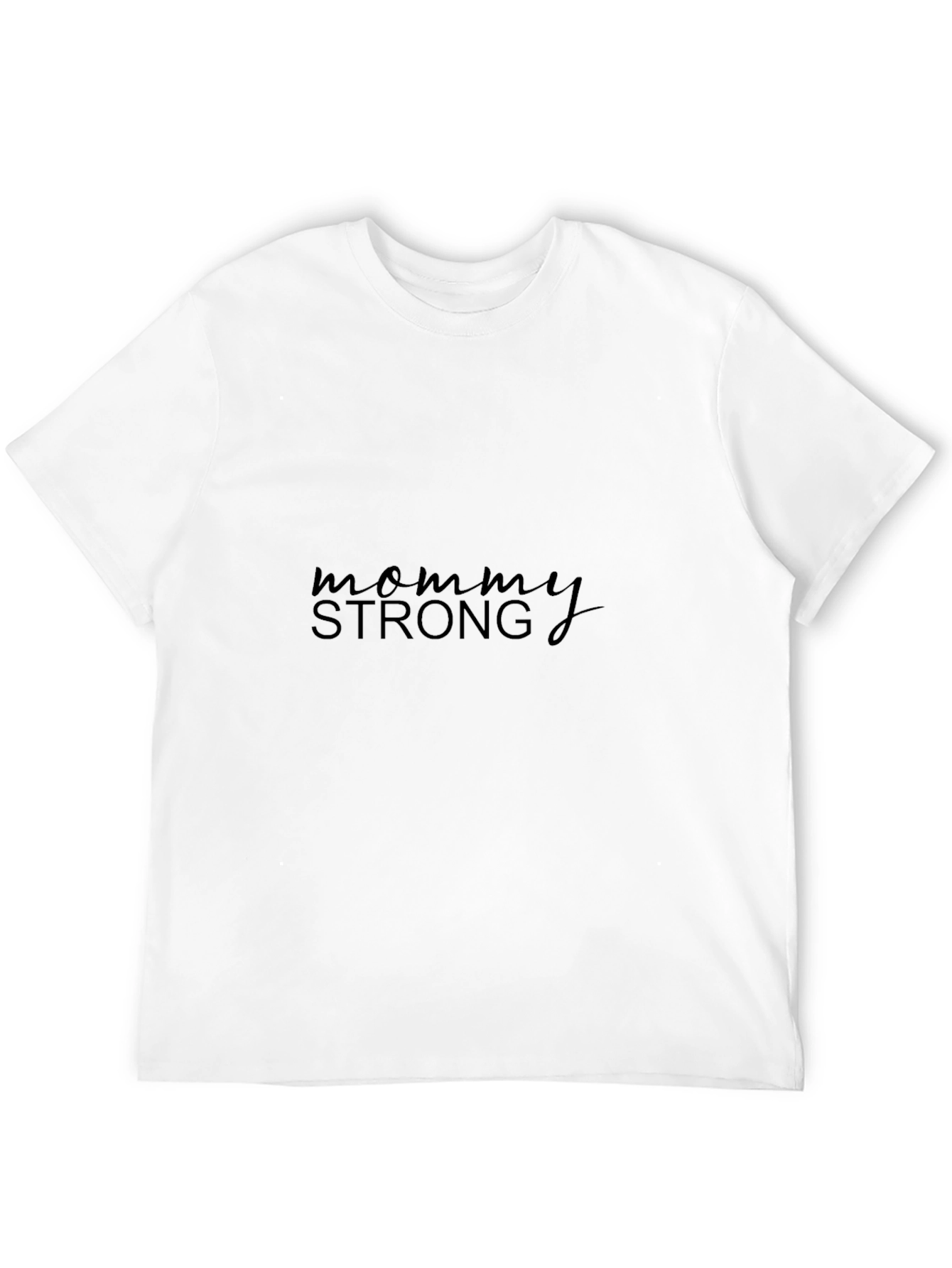 Mommy Strong Black Graphic Tee Casual Wear