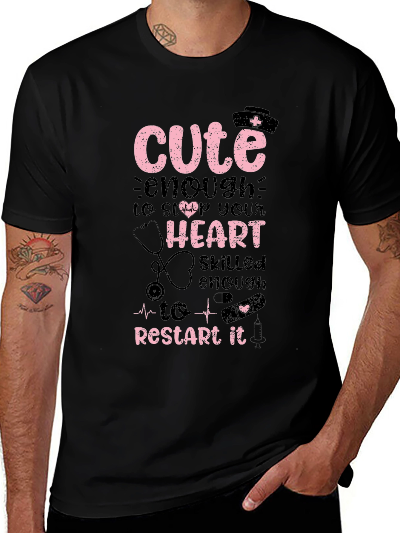 Cute Nurse T-Shirt - Restart Your Heart