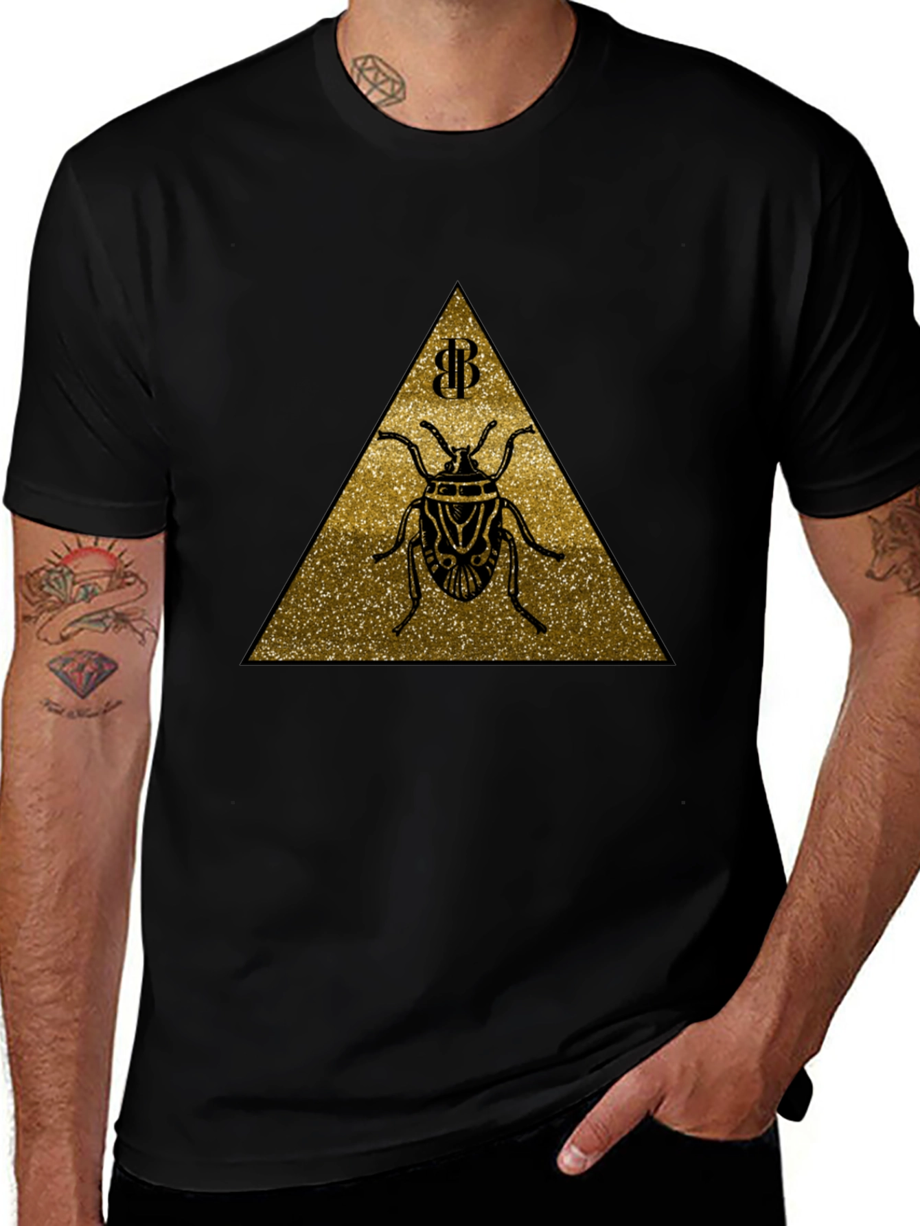 Golden Beetle Triangle Graphic Tee