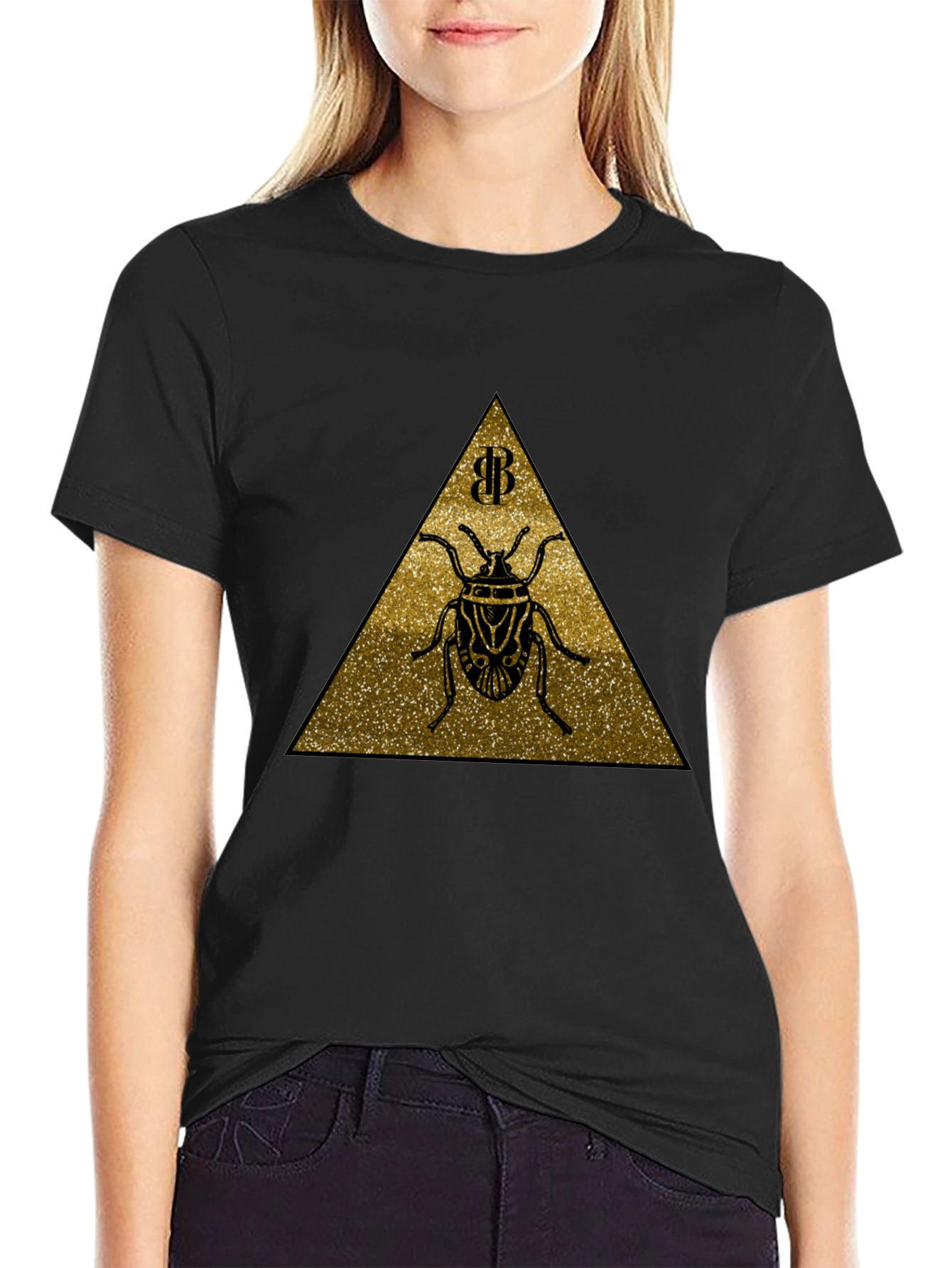 Golden Beetle Triangle Graphic Tee