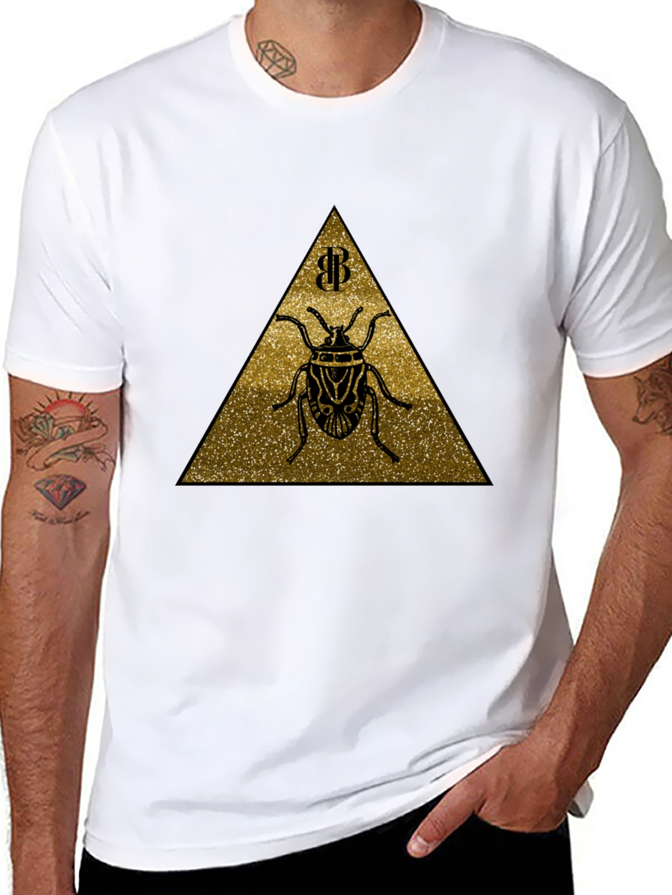 Golden Beetle Triangle Graphic Tee