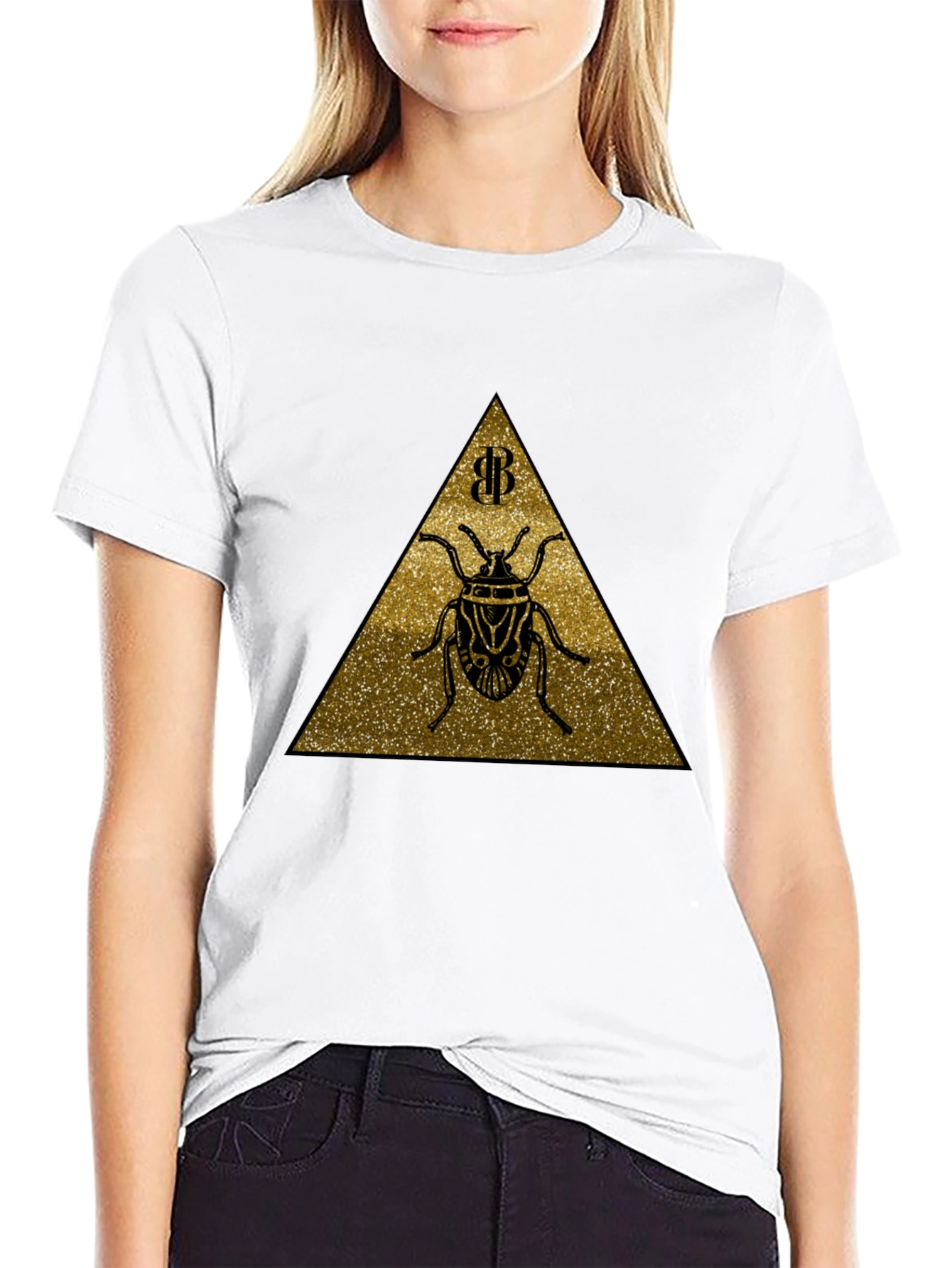 Golden Beetle Triangle Graphic Tee